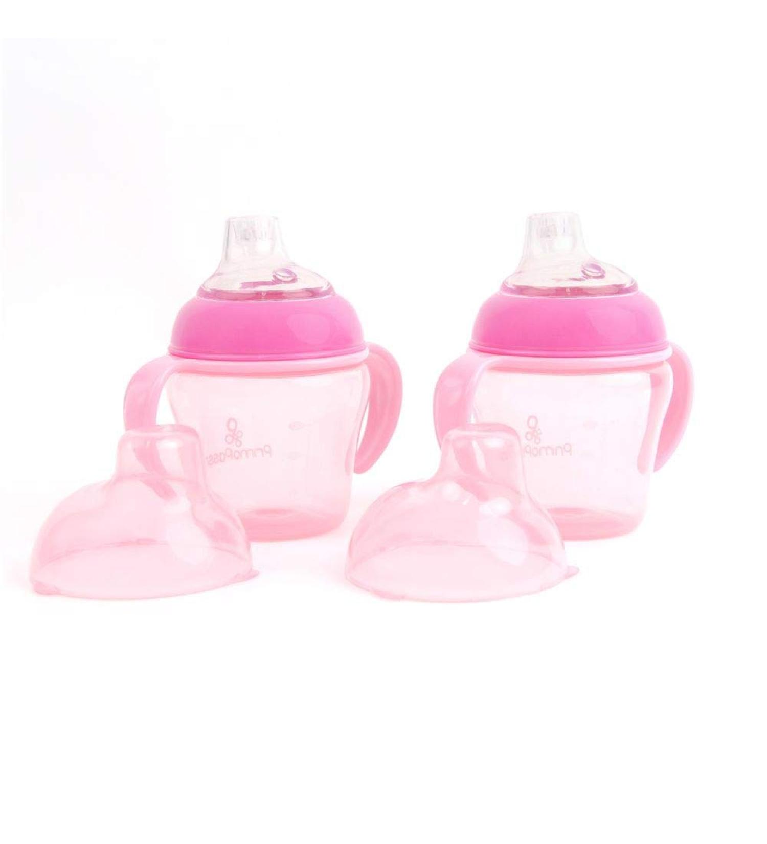 Primo Passi 2 Pack 5oz Sippy Cup For Babies 4 Months old (Grey) (Pink) - Buy Online on SooperMarket.com