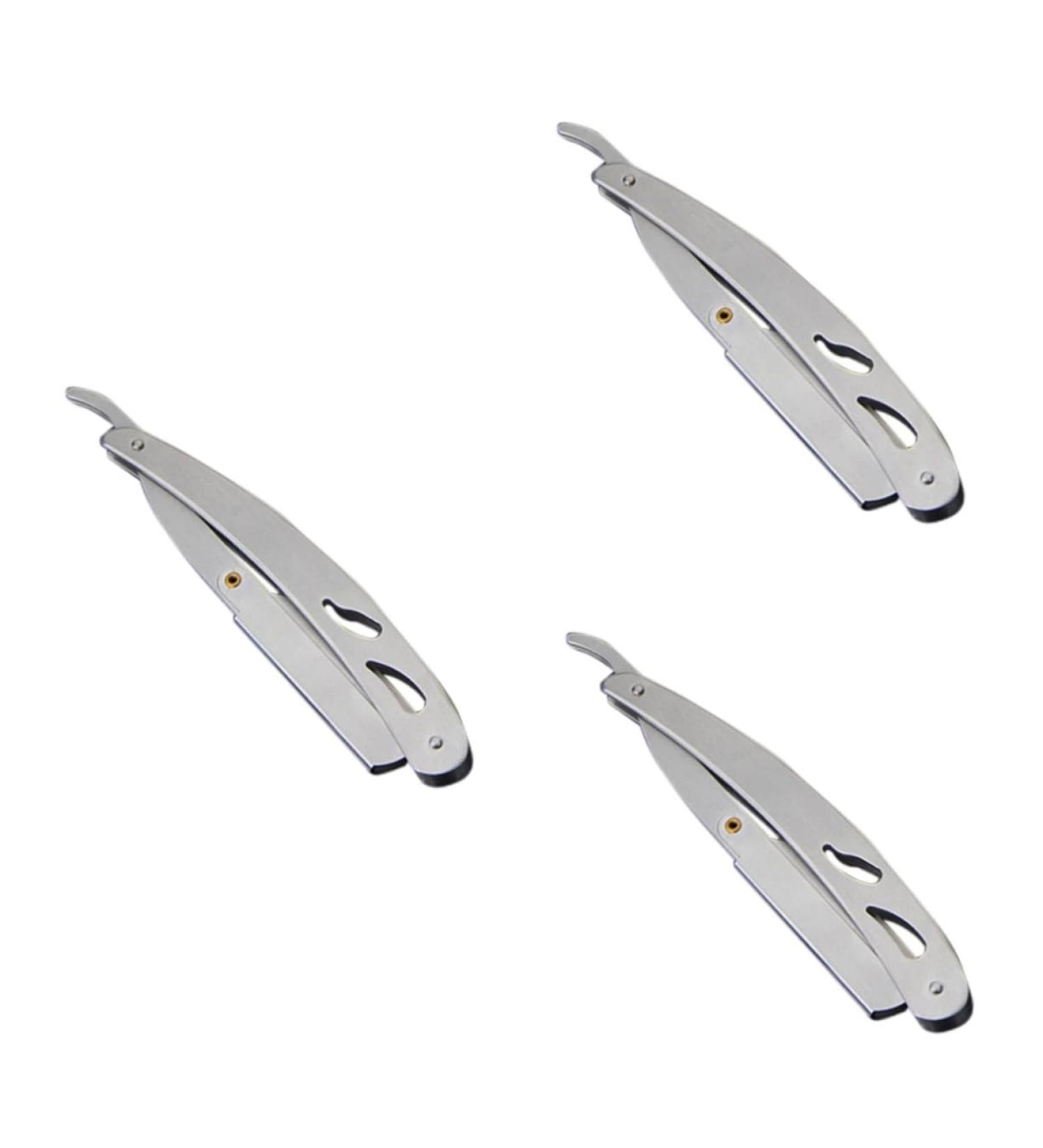 Magiclulu Vintage Razor Set for Men - 3pcs Stainless Steel Razor Holder & Hair Clipping Tool - Buy Online on SooperMarket.com