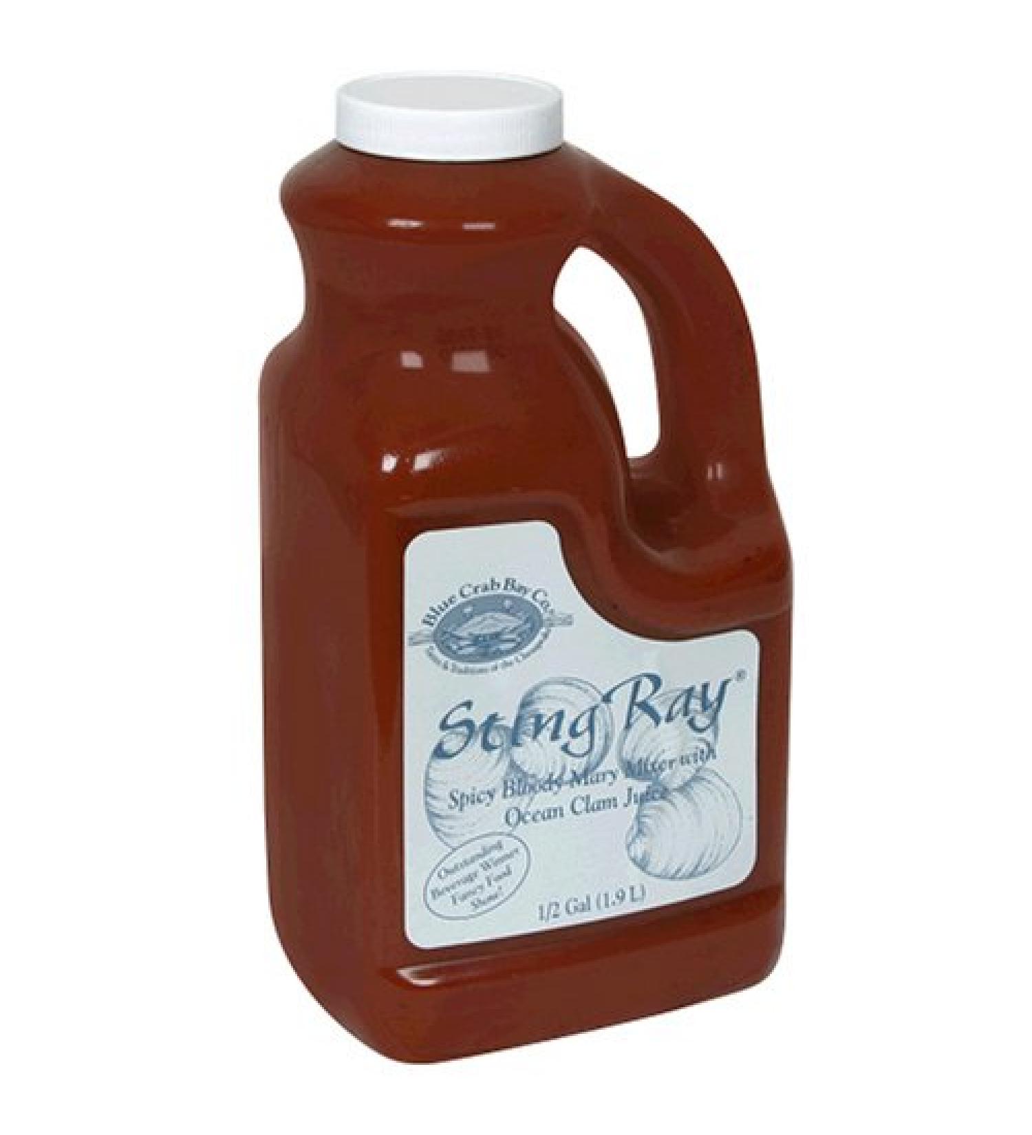 Blue Crab Bay Co. Sting Ray, Spicy Bloody Mary Mixers with Ocean Clam Juice, 64-Ounce Container