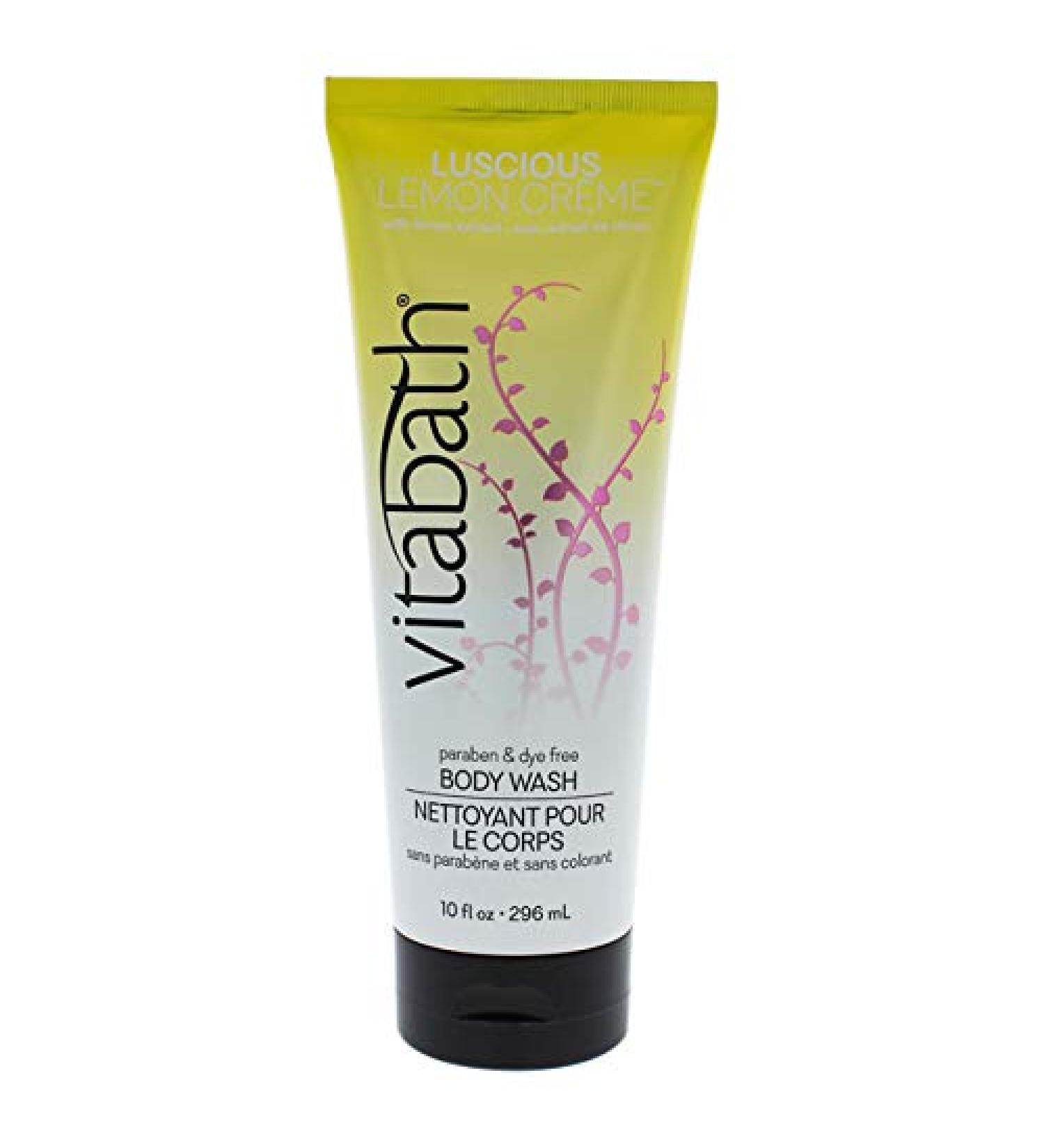 Luscious Lemon Creme Body Wash by Vitabath for Unisex - 10 oz Body Wash