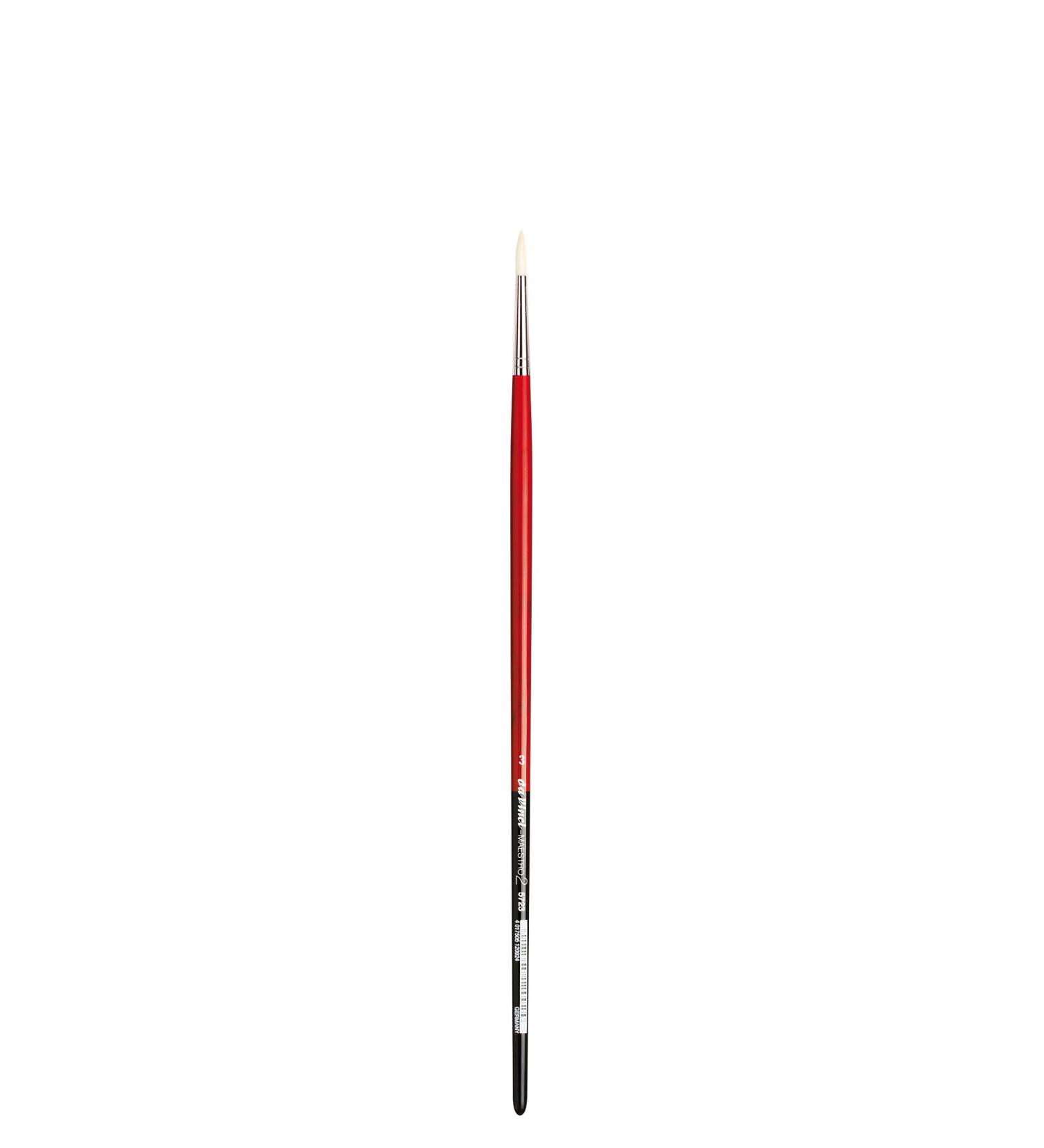 da Vinci Hog Bristle Series 5723 Maestro 2 Artist Paint Brush  Round with Red Handle  Size 3 (5723-03) Size 3 Round