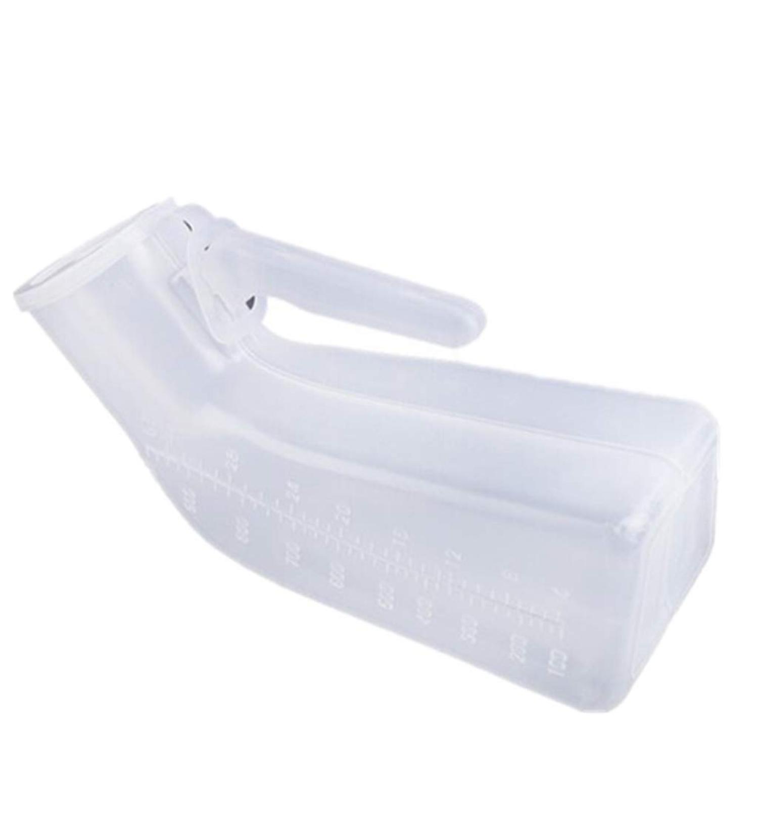 Mobile Toilet Potty Pee Urine Bottle Urinal Men's Urinal 1000Ml Thick Plastic Men's Potty Bottle with Screw - Buy Online on SooperMarket.com