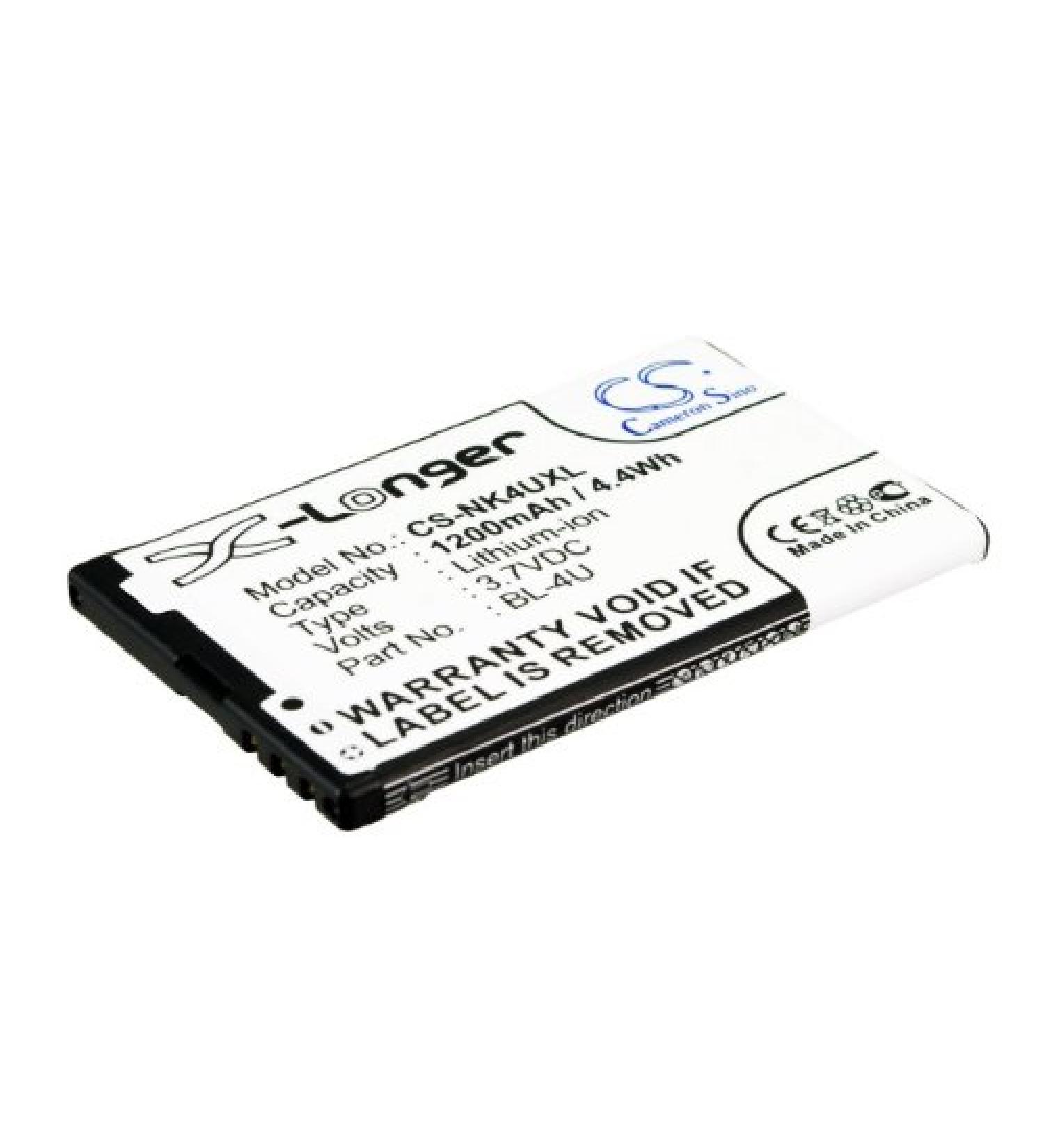 Replacement Battery BL-4U for Nokia 301 3120 500 515 5530 6600 8800 - International Shipping Available - Buy Online on SooperMarket.com