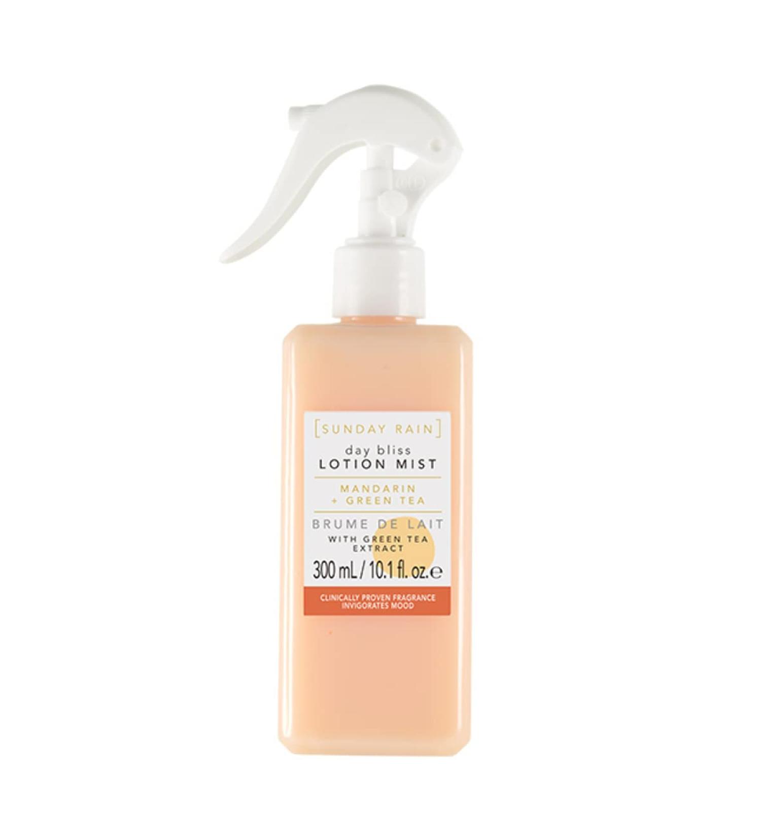 Sunday Rain Day Bliss Lightweight Moisturising Body Lotion Mist Spray Vegan & Cruelty-Free with Mandarin & Green Tea Extract 300ml - Buy Online on SooperMarket.com