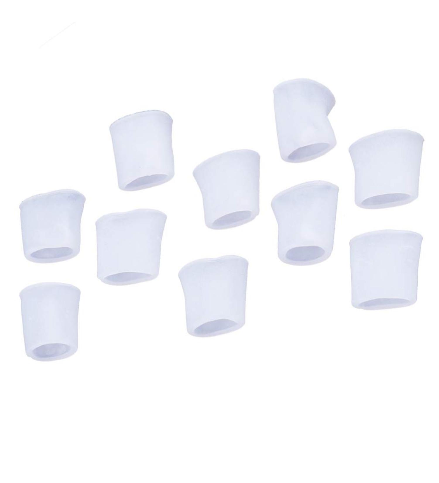 FOMIYES Gel Toe Sleeves Protectors Tube - 5 Pairs for Bunion, Blisters, Corns, Hammer Toes - Cushioned, Breathable Toe Wrap Covers - Toe Separators Brace for Toe Nail Loss and Friction Relief - Buy Online on SooperMarket.com