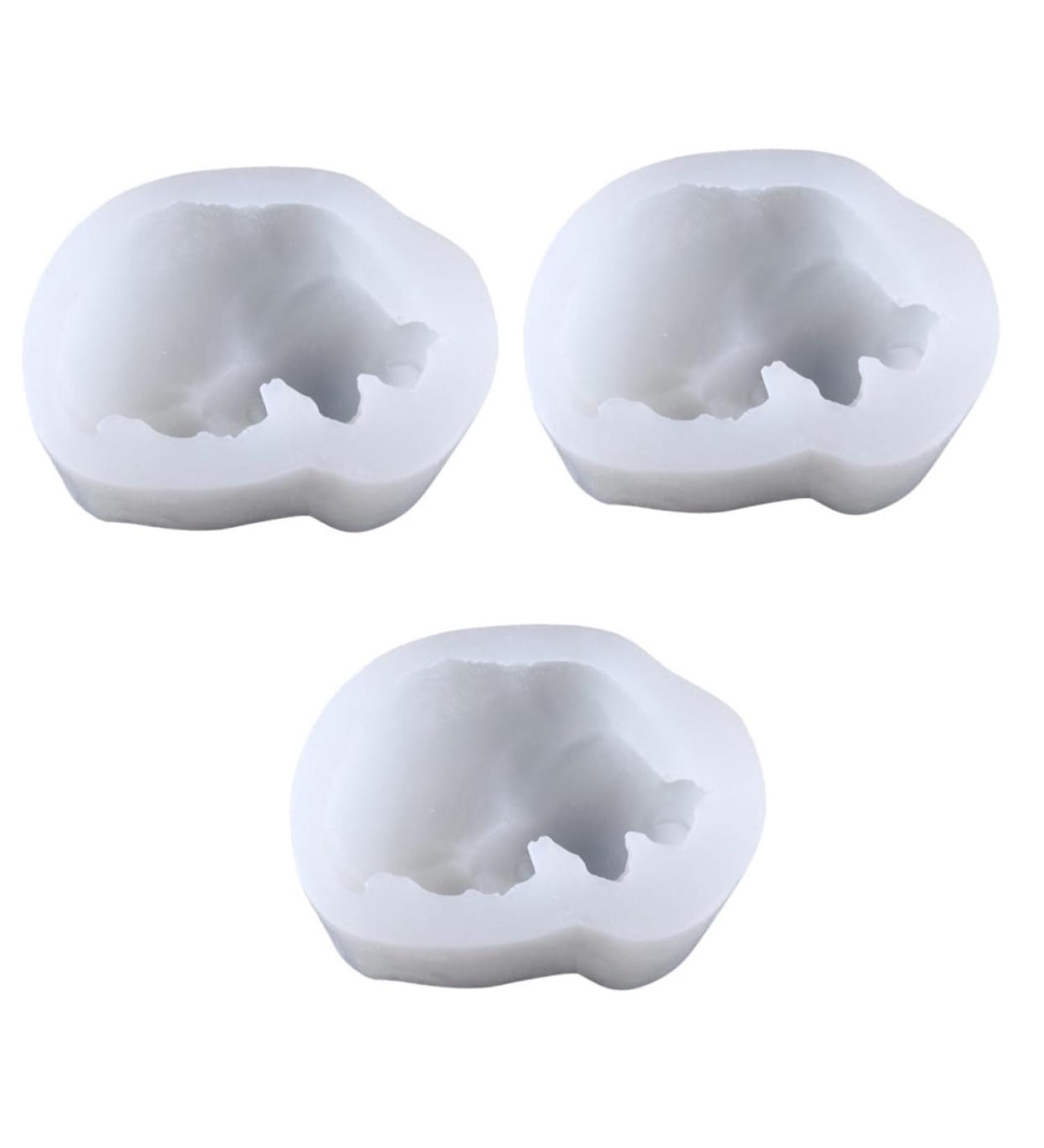 Ciieeo 3pcs Mold Animal Resin DIY Cake Rubber Dessert Jewelry Ice Cube Candy Chocolate Ice Cube Mould Silicone Coaster Epoxy Baking Tool Sleeping Dogs 3D Silica Gel Mousse Chocolate White 10.8X8.5X5CMx3pcs - Buy Online on SooperMarket.com