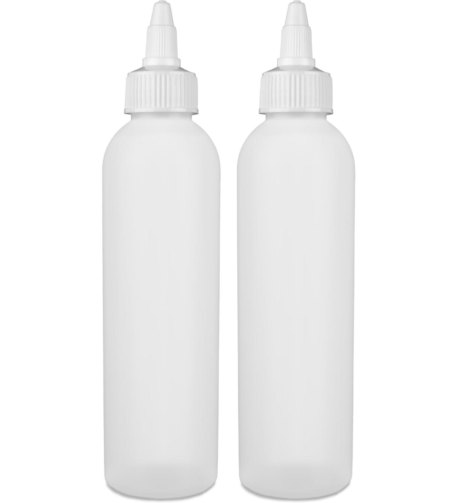 Brightfrom Rotating Clasp Applicator Bottles - 170ml Refillable White Plastic Multi-purpose Squeeze Bottles (2 Pack) - Ideal for Easy Use & Storage - Buy Online on SooperMarket.com