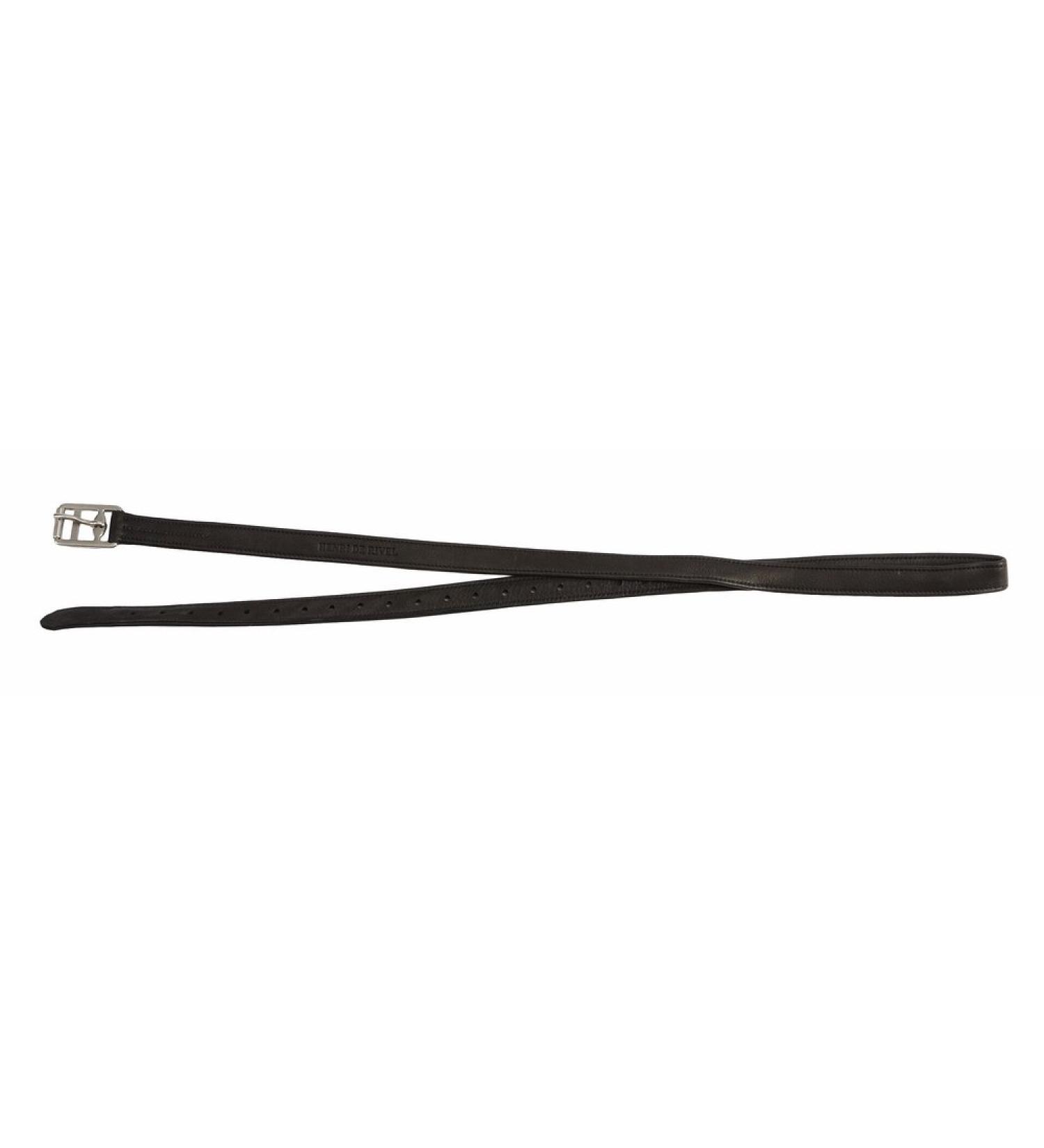 Henri de Rivel Triple Covered Stirrup Leathers Black 54