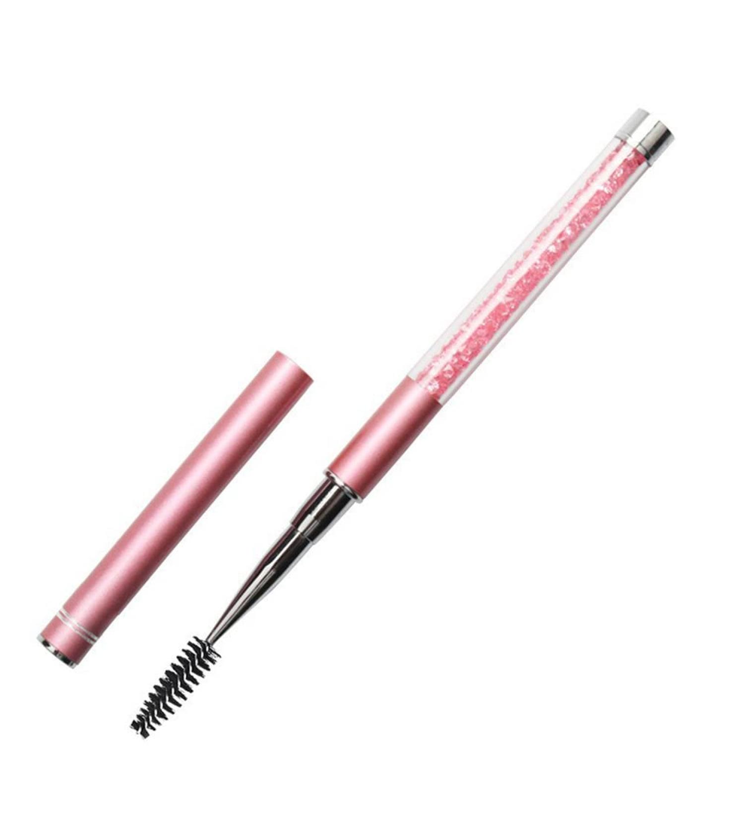 SKYPIA Eyelashes Comb Curlers Makeup Brush Mascara Brush Make Up Wands Eyebrow Brush with Cap Travel Accessories (PINK)  - Buy Online on SooperMarket.com