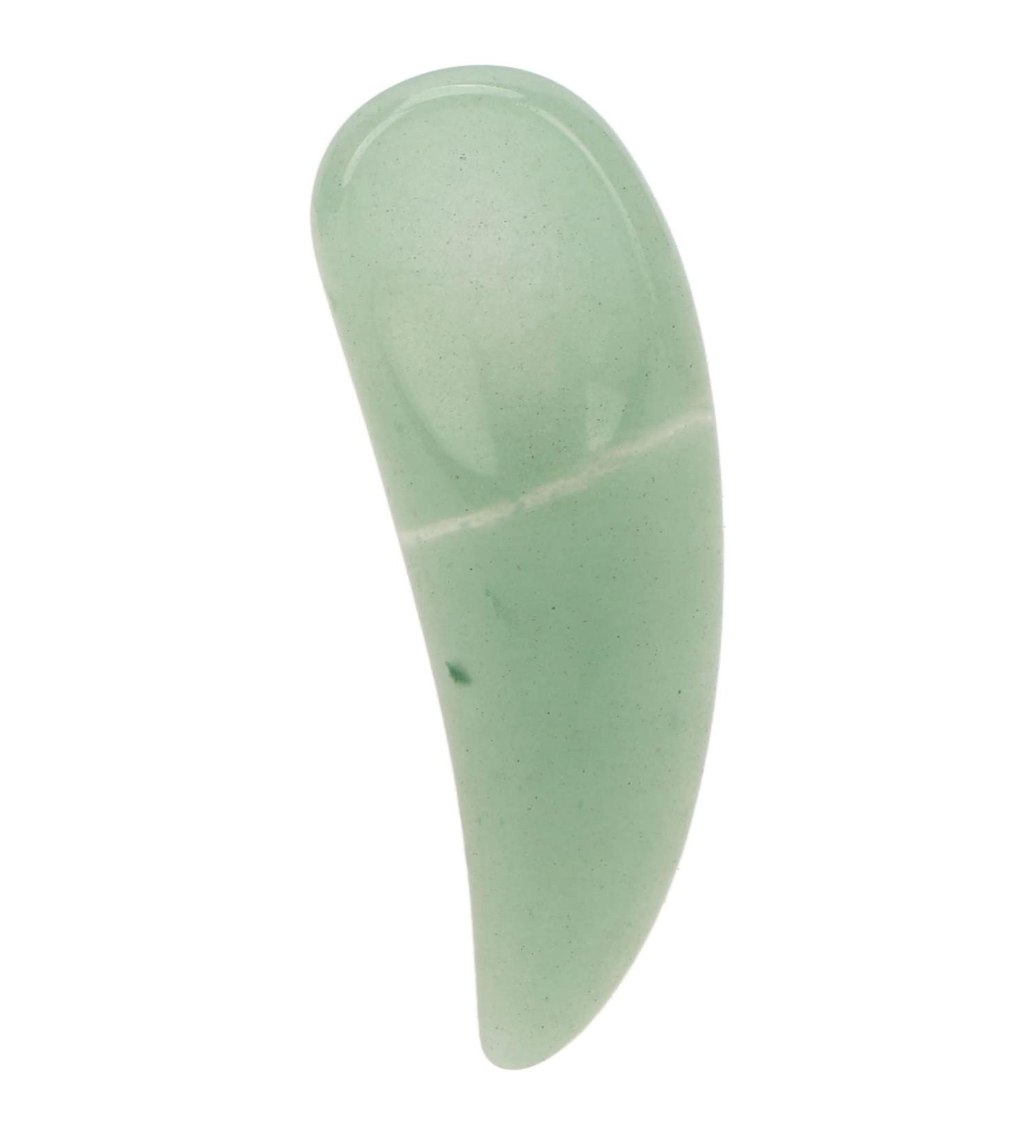 Curved Mini Makeup Eye Cream Spatula Scoop Tool - Gua Sha Tool for Cosmetics (Green) | International Shipping Available - Buy Online on SooperMarket.com