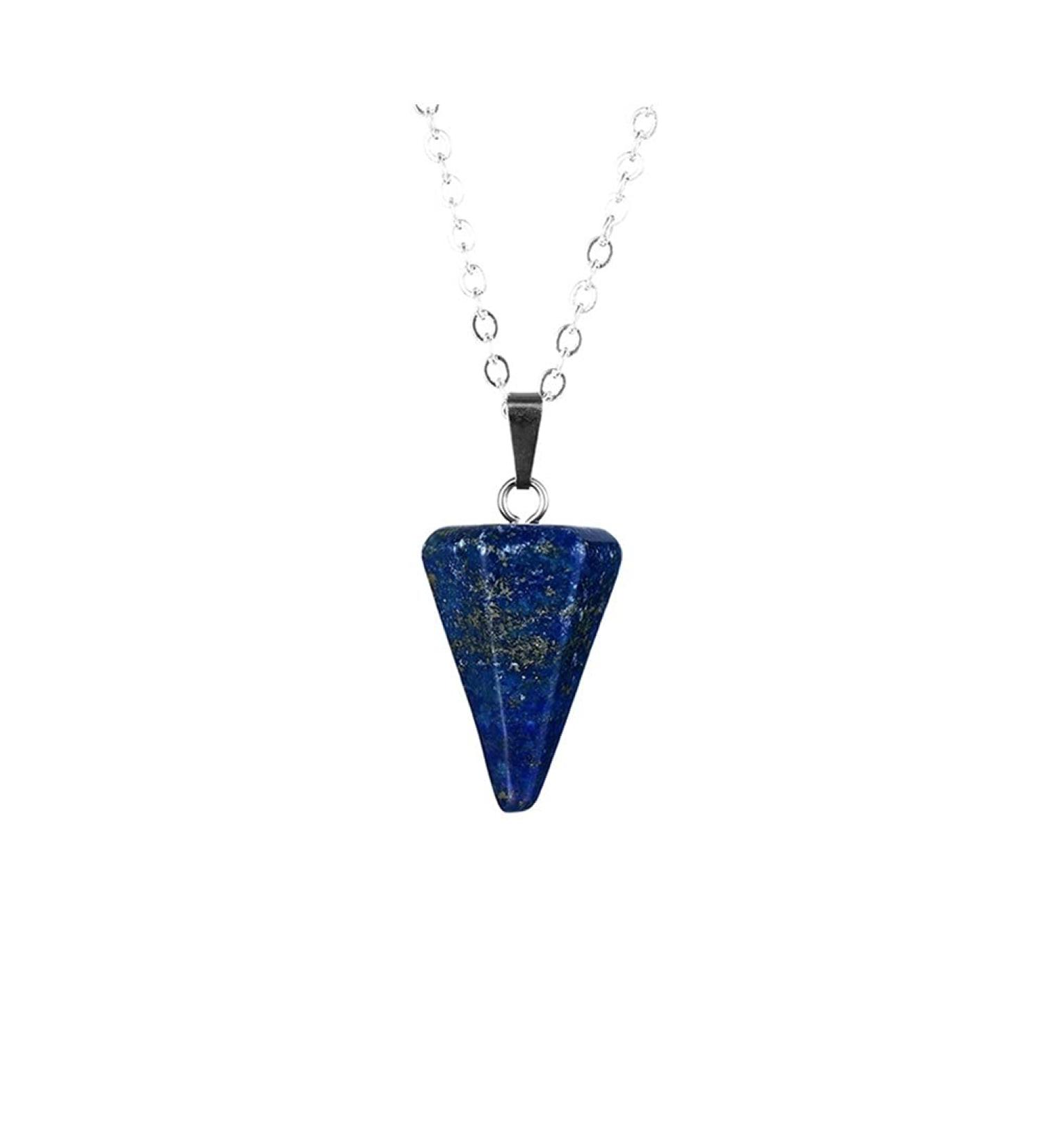 Crystal Decoration Fashion Natural Reiki Pendant Crystal Amulet Gemstone Hexagon Pyramid Necklace Charm Gift Jewelry Stone (Color : 7) - Buy Online on SooperMarket.com