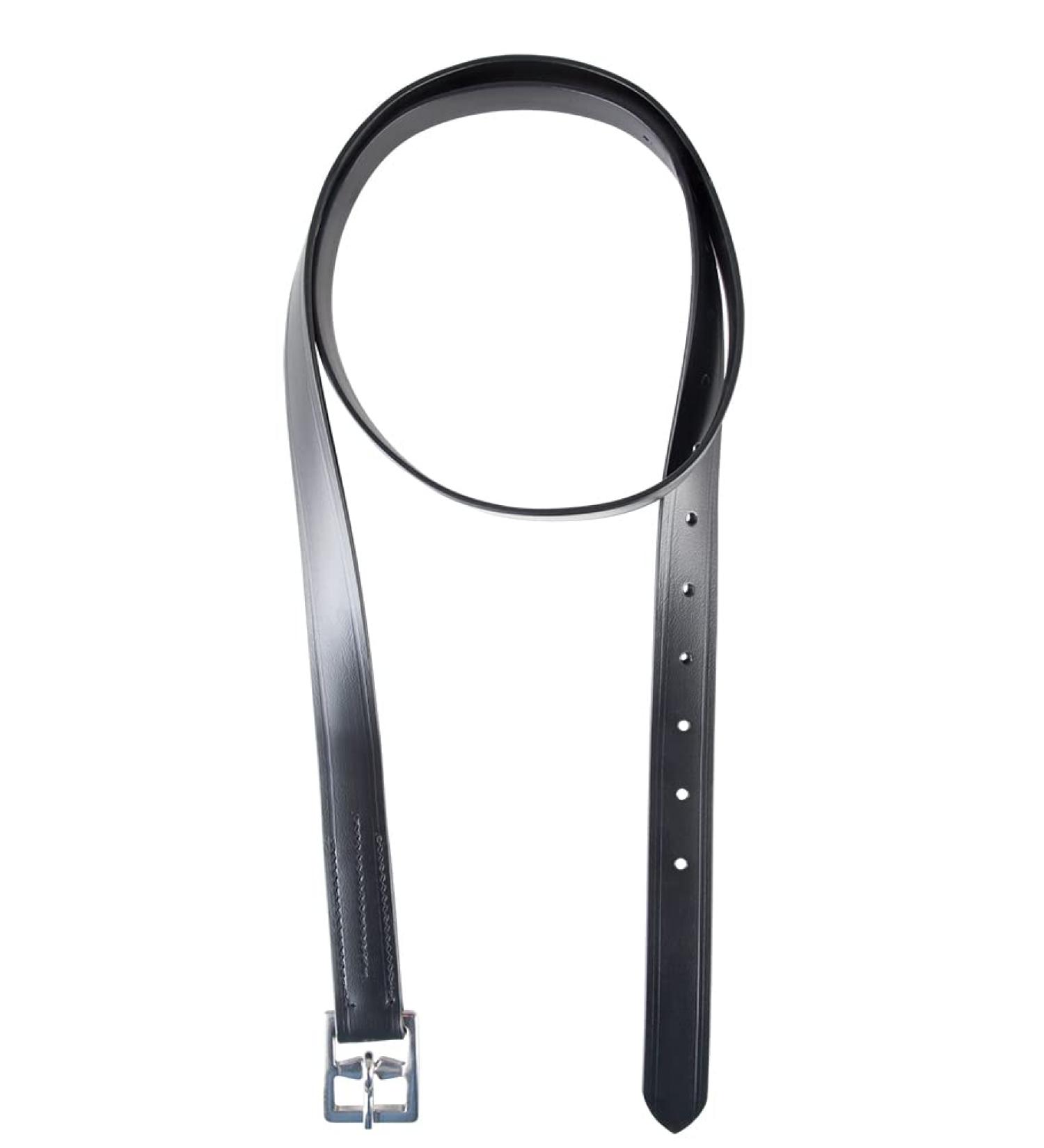 PFIFF 102695 Black Synthetic Stirrup Leathers - 130 cm | Durable & Stylish Equestrian Gear - Buy Online on SooperMarket.com