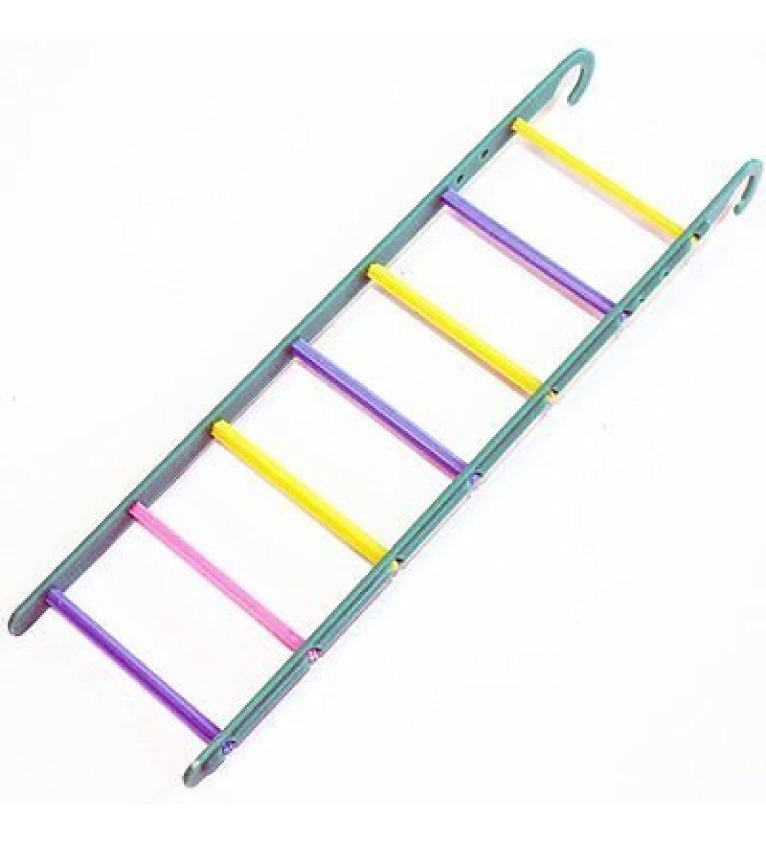 Happypet 7 Rung Colourful Small Caged Bird Ladder Budgie Cockatiels Love Birds Finches