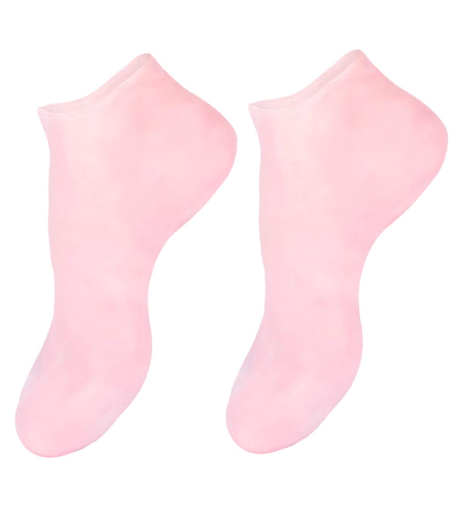 minkissy 1 Pair Sock Spa Gel Booties Silicone Gel Skin Protect Soles Skin Soles Moisturizer Moisturizing Heel Sleeves Humidor Gel Heels Lotion Women's Foot Essential Oil Pink Sebs 38X7.5X1cm - Buy Online on SooperMarket.com