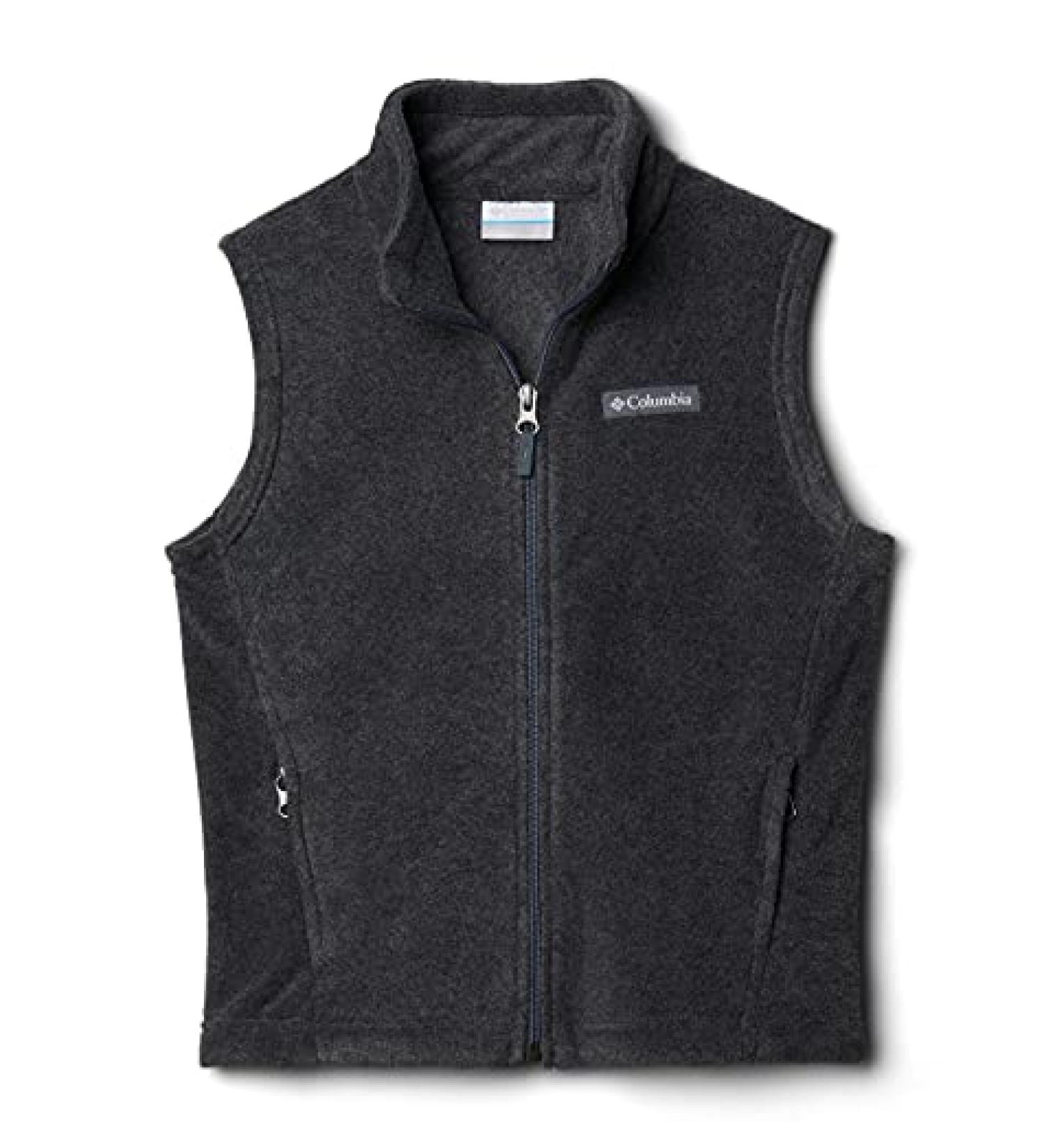 Columbia Boys' Steens Mountain Fleece Vest 2T - Charcoal Heather - Buy Online on SooperMarket.com