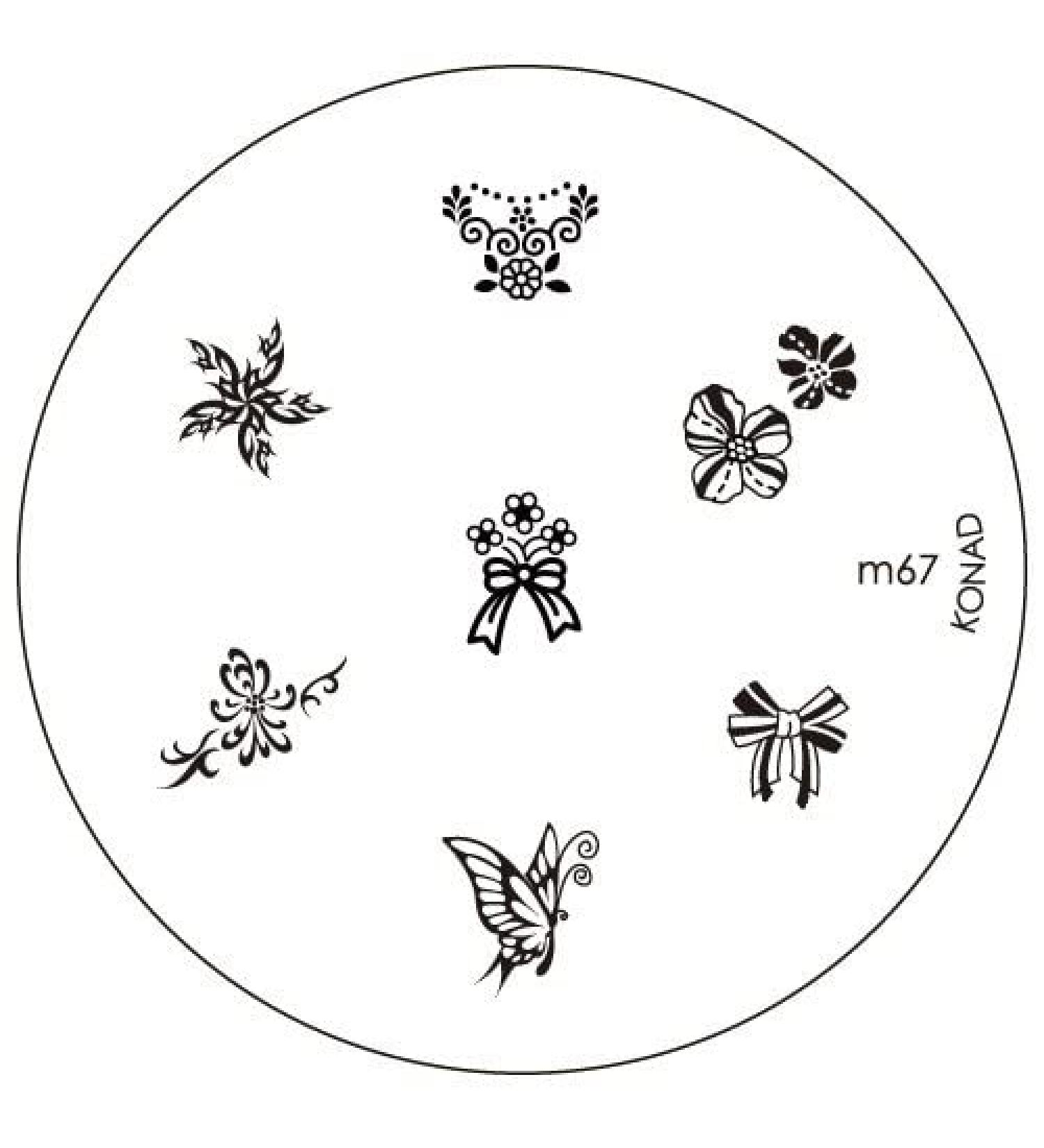 Konad stencil stamping stamping stencil M67