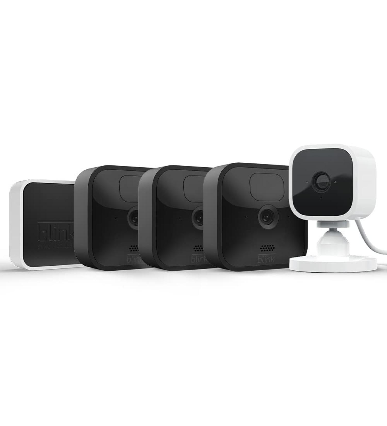 Buy Blink Outdoor HD Monitoring Camera - Weather-Resistant 3-Camera Set with Blink Mini & Smart Plug-in | Works with Alexa - International Shipping Available! - Buy Online on SooperMarket.com
