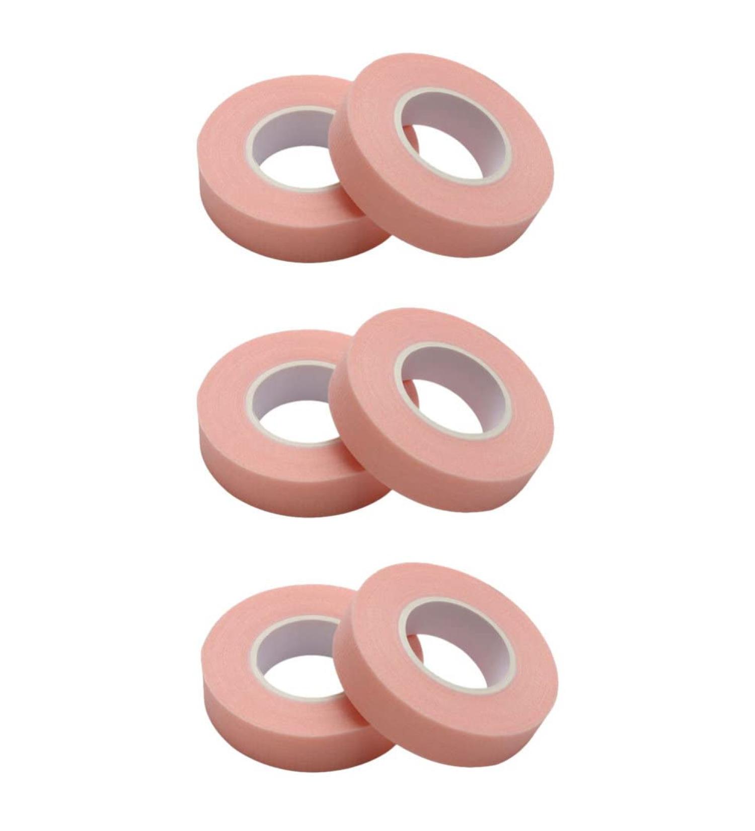 FRCOLOR Eyelash Tape - 6 Rolls Micropore Fabric for Eyelash Extensions | Colored Duct Tape & Non-Woven Adhesive Lash Pads - Buy Online on SooperMarket.com