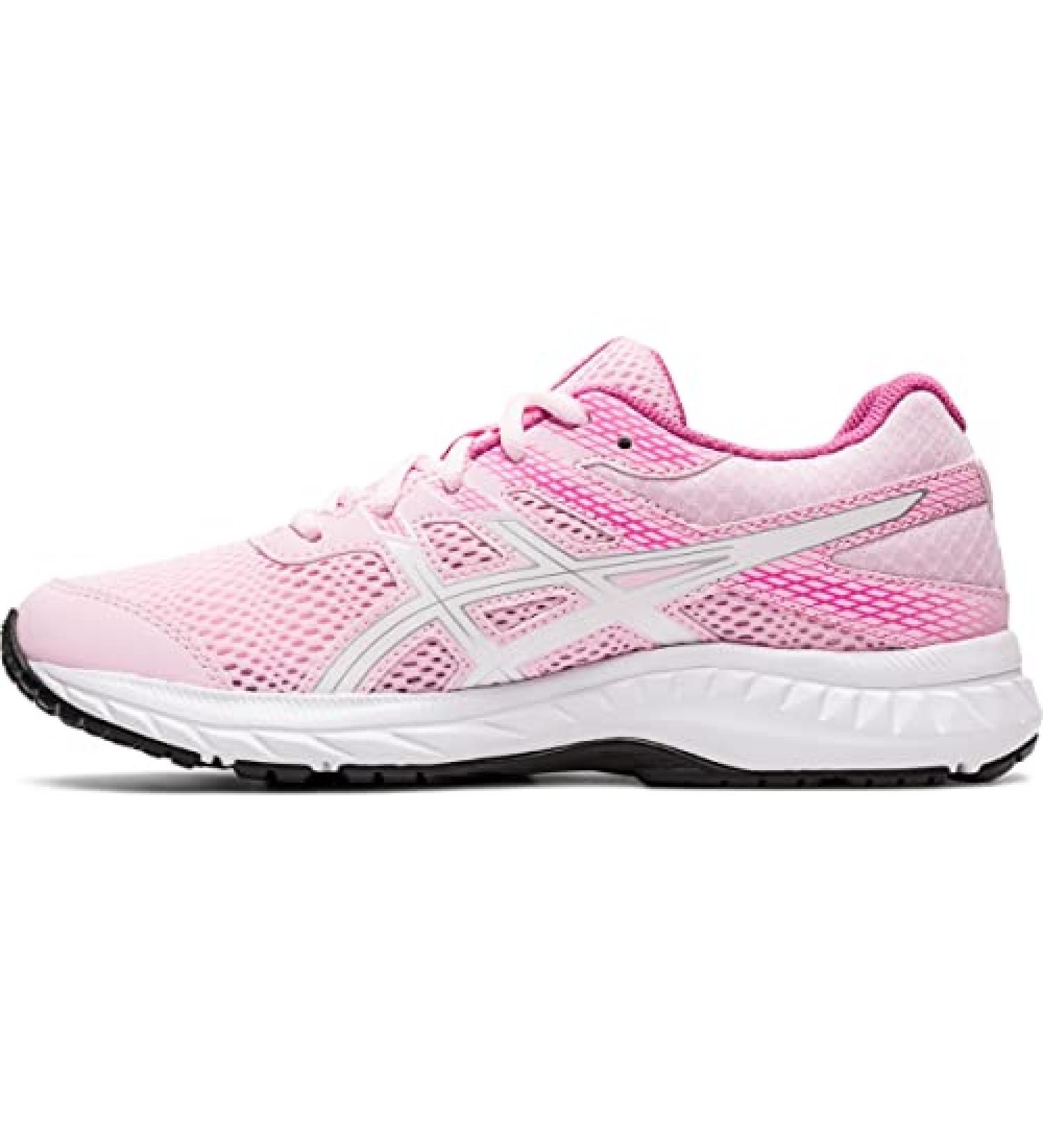 ASICS Kid's Contend 6 Grade School Running Shoes - Size 1.5 Big Kid - Cotton Candy/White - Buy Online on SooperMarket.com