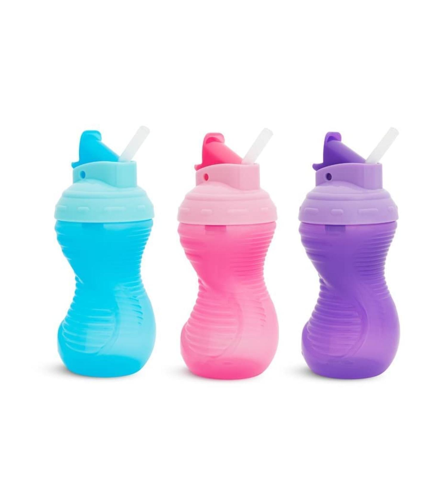 Munchkin Mighty Grip Flip Straw Cup 10 oz - Pack of 3 (1 ea) | BPA-Free, Spill-Proof Design - Buy Online on SooperMarket.com