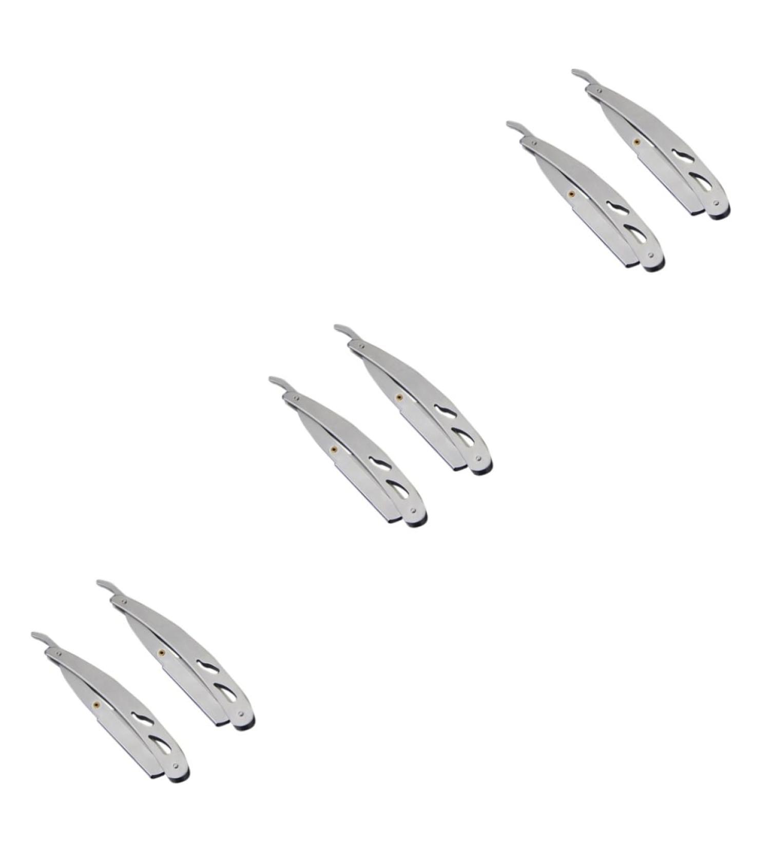 Shop Cabilock Father's Day Gifts: 6-Piece Stainless Steel Razor Holder Set for Men - Vintage Folding Razor Holder - Buy Online on SooperMarket.com