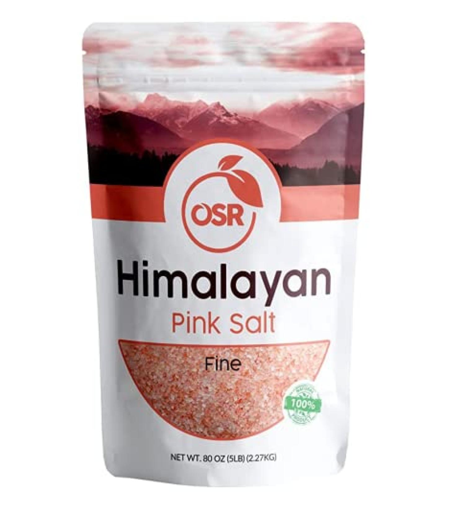 OSR Chef Himalayan Pink Salt 5 lbs Bag - Hand Extracted from the Foothills of the Himalayan Range - Buy Online on SooperMarket.com