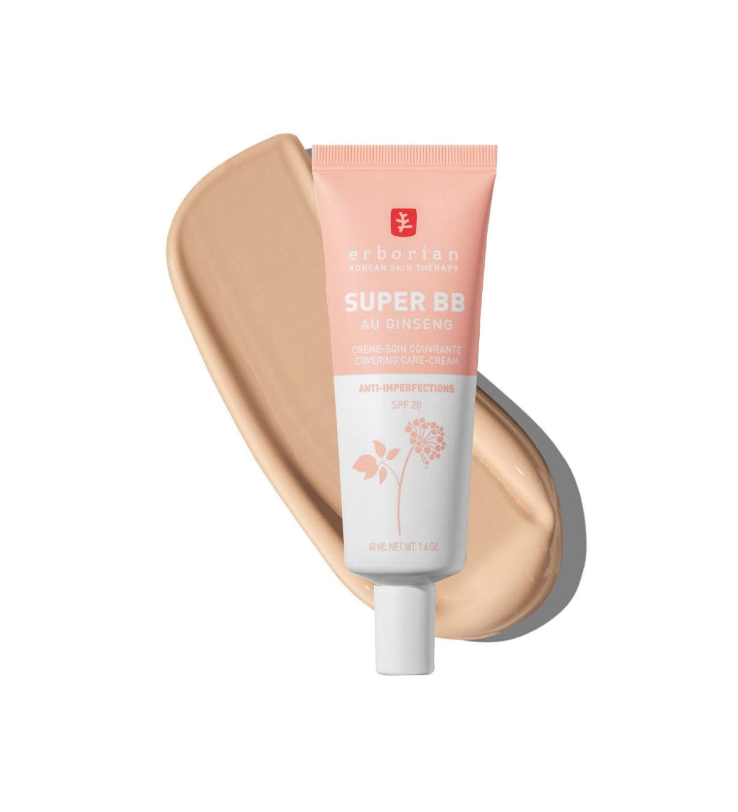 Erborian Super BB Cream with Ginseng SPF 20 - Clair 40 ml | High Coverage Tinted Face Care & Corrector - Korean Cosmetics - Buy Online on SooperMarket.com