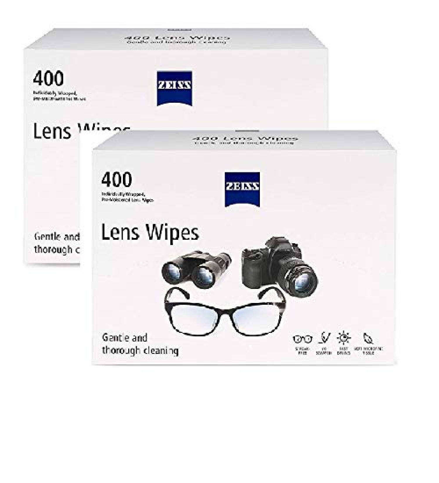 Zeiss Pre-Moistened Lens Cleaning Wipes 2 Pack of 400 Wipes