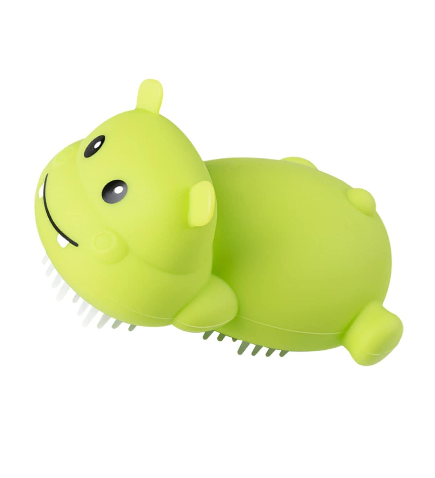 SECFOU Hippo Shaped Head Shower for Exfoliating and Massaging - Green Cap for Baby, Body, and Scalp Care - Buy Online on SooperMarket.com