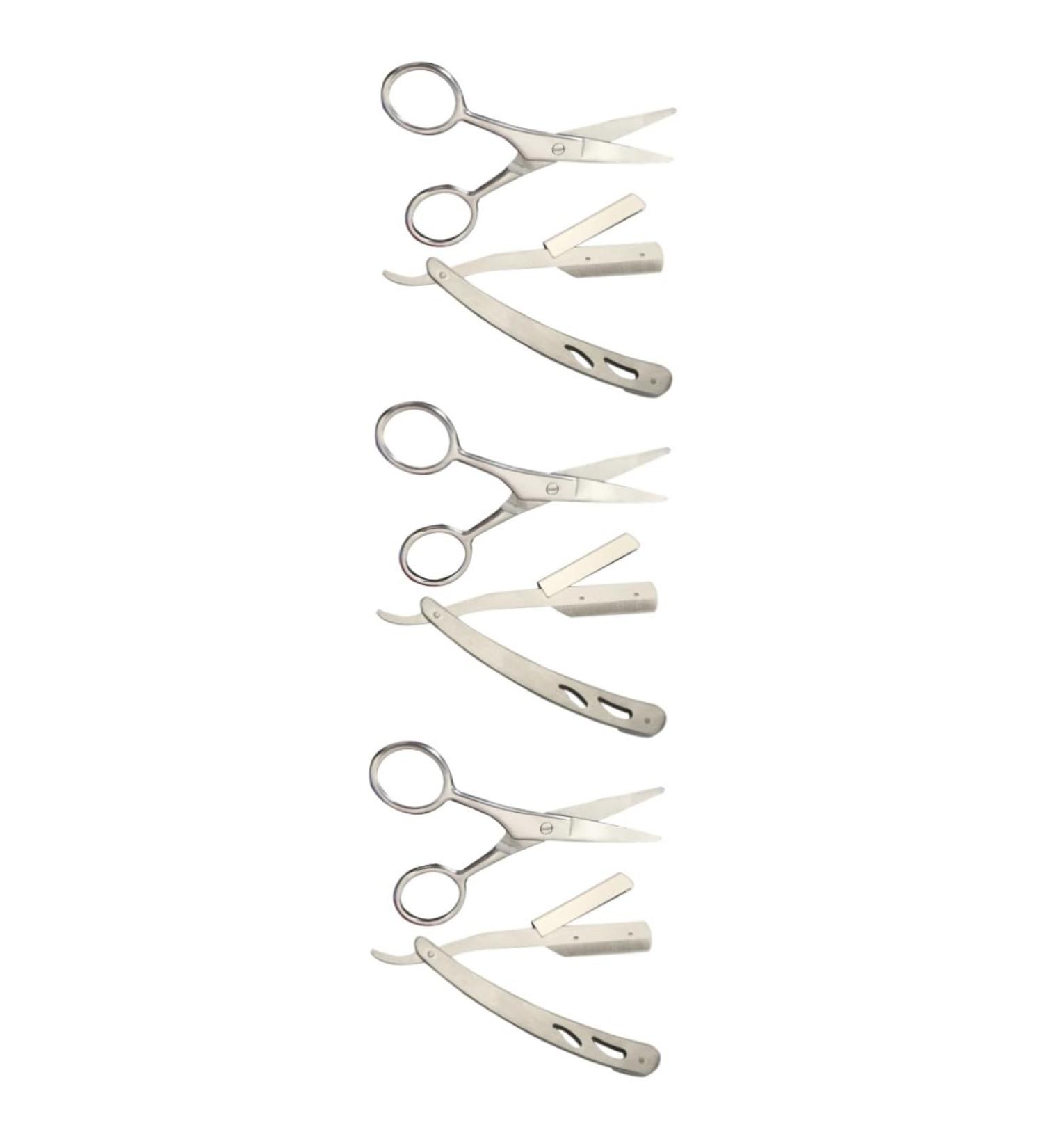 Beavorty 6 Pcs Manual Razors for Men - Stainless Steel Straight Razor & Classic Barber Shaving Tools - Buy Online on SooperMarket.com