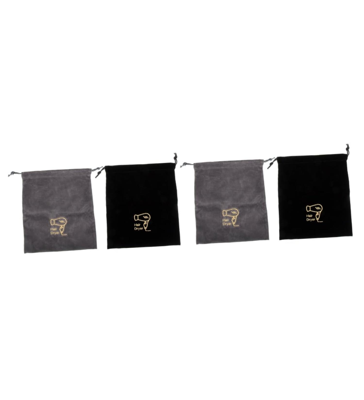 HAPINARY 4 Pcs Hair Dryer Bag Drawstring Toiletry Bag Hair Dryer Storage Organizer Travel Hair Dryer Flannel - Buy Online on SooperMarket.com