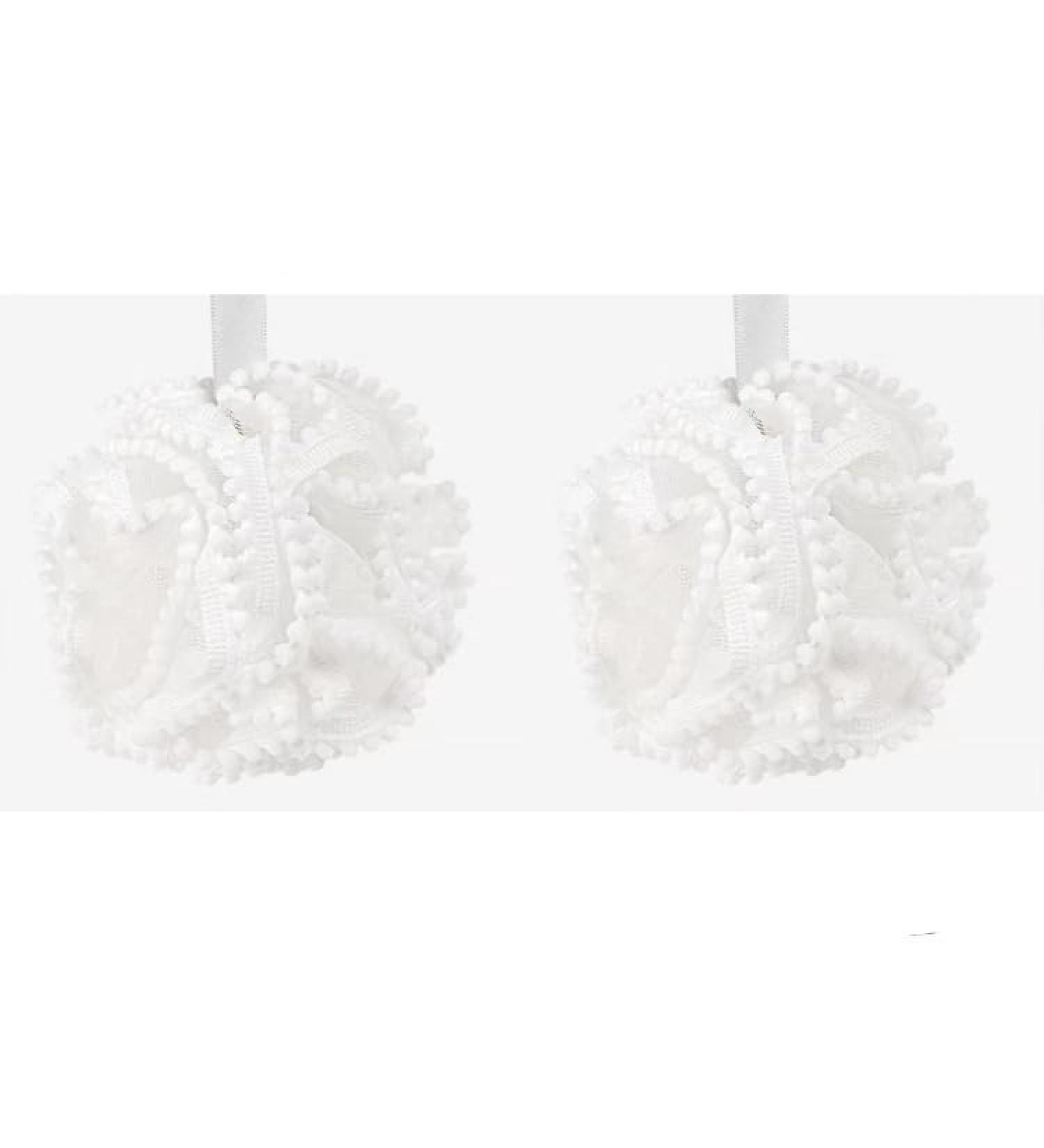 Buy Set of 2 White Mesh Bath Sponges - Soft Durable & Fast Shipping Worldwide - Buy Online on SooperMarket.com