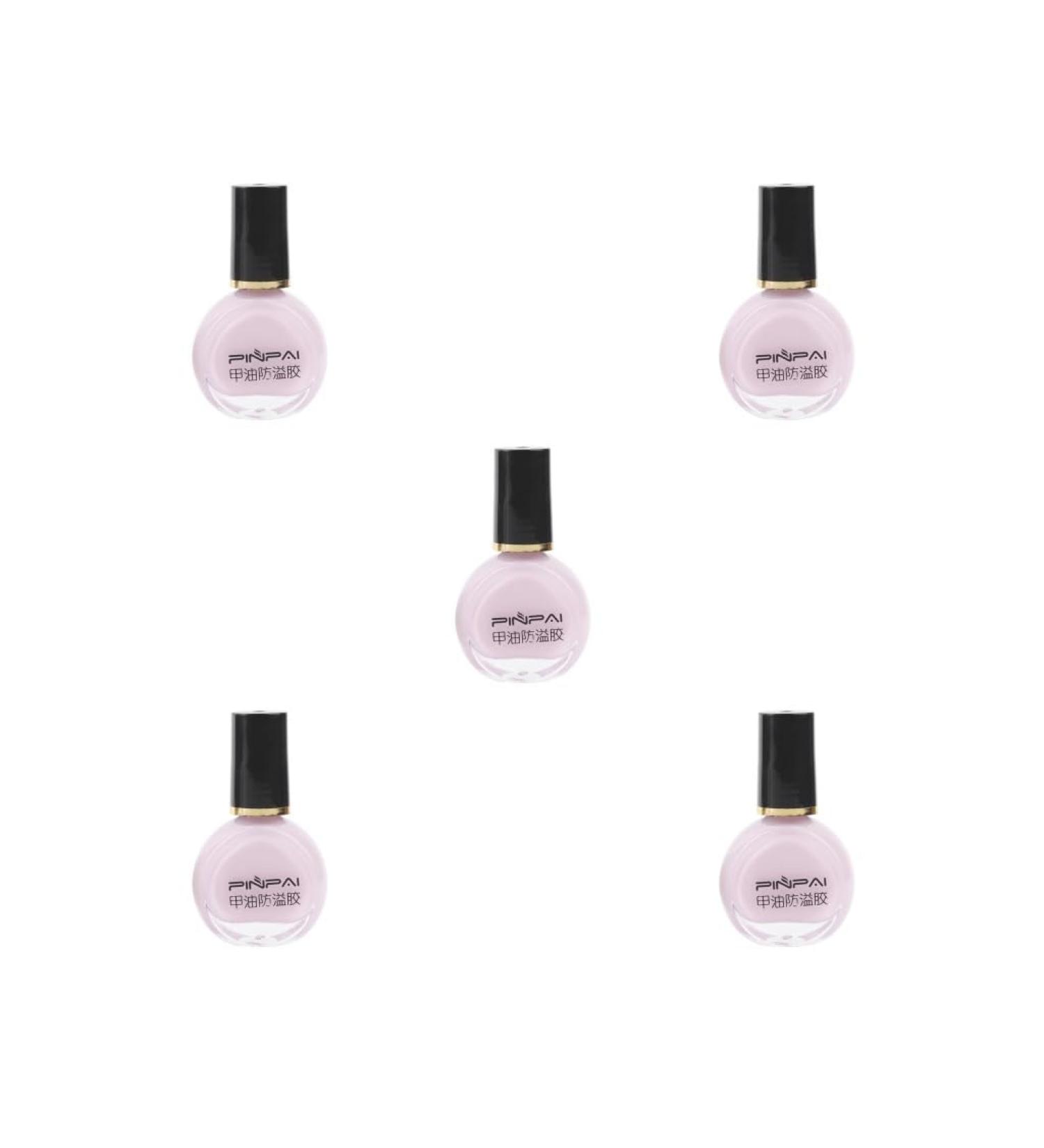 5 set of Nail Polish Glue Peel Off Liquid Nail Art Tape Latex Tape Finger Skin Protected Liquid Nail Care Tool Pink 10ml 5 set of (Pink 10ml) - Buy Online on SooperMarket.com