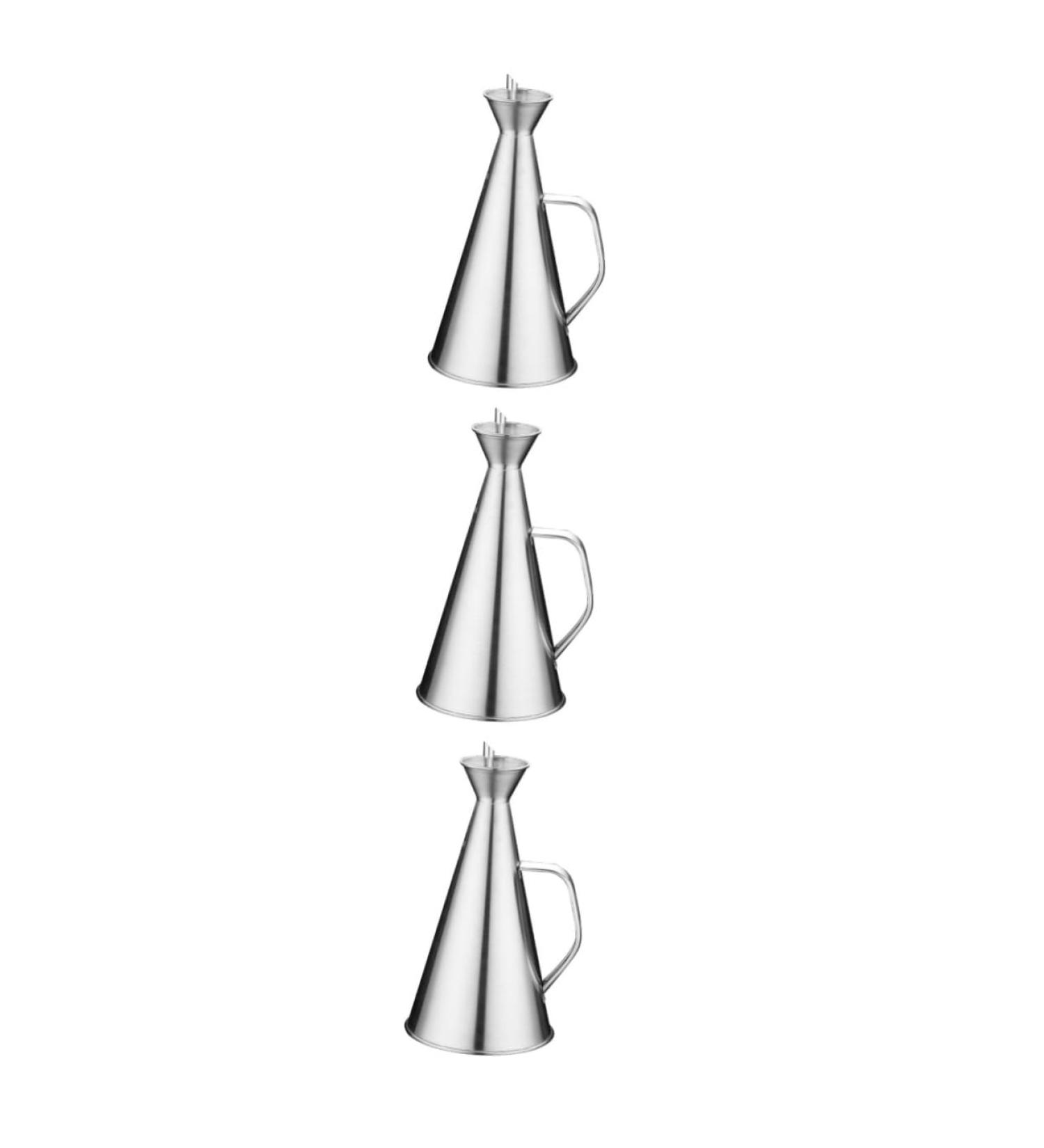 Zerodeko 3pcs Oil Holder Olive Oil Bottle Dispenser Vinegar Bottle Olive Oil Dispenser Cooking Oil Dispenser Kitchen Things Olive Oil Nozzle Oil Decanter Container Stainless Steel mediumx3pcs As Shownx3pcs - Buy Online on SooperMarket.com