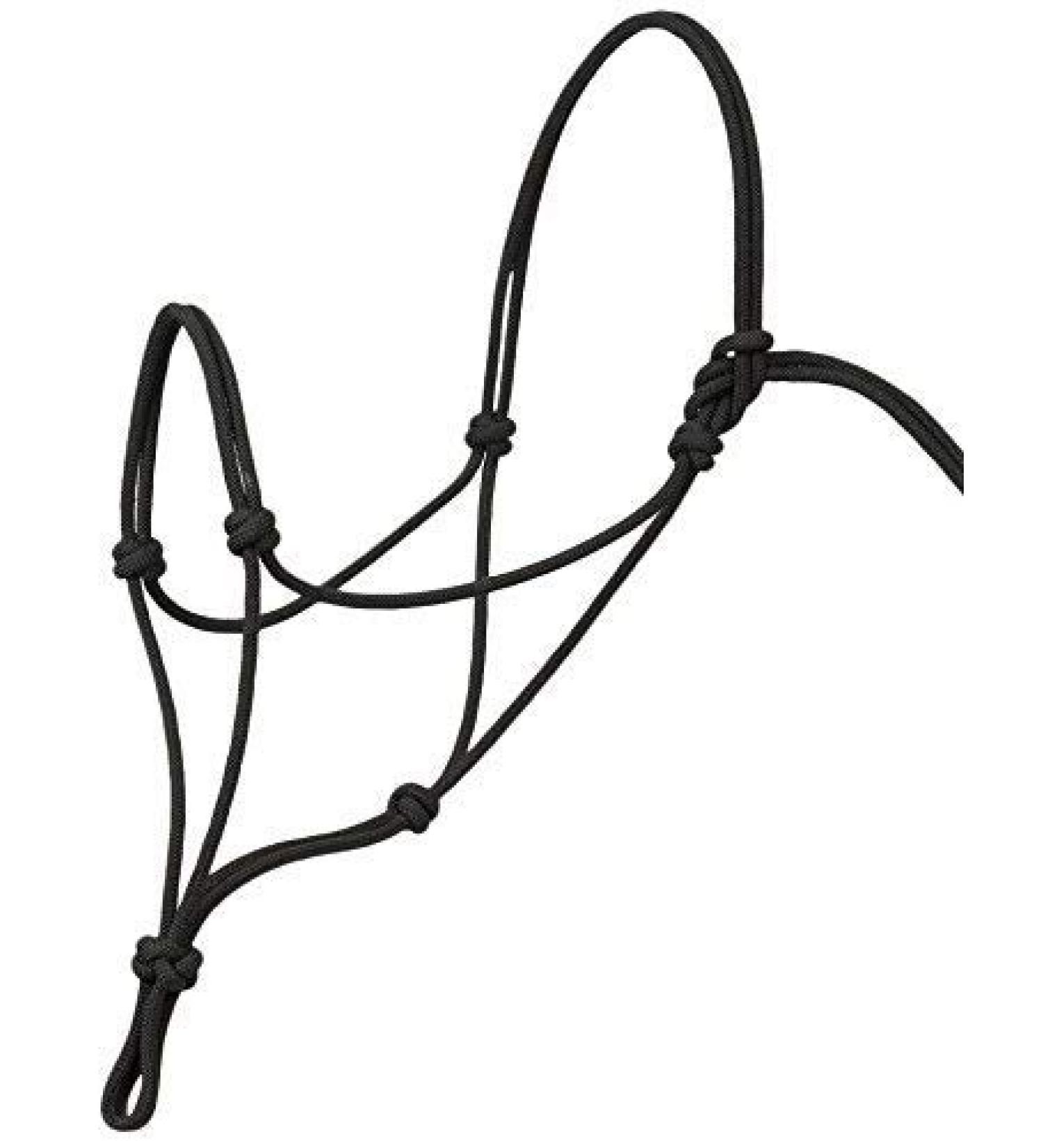 Cwell Equine Rope Halter/Headcollar Natural Horsemanship/Parelli ONE SIZE FITS F/C/P Choice of Colors Black