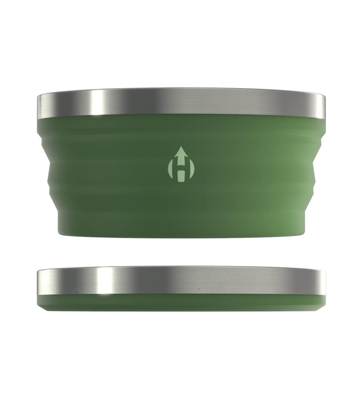 Hydaway Collapsible Bowl | Portable 1-Quart Dish for Camping, Hiking, Travel | Fern Green - Buy Online on SooperMarket.com