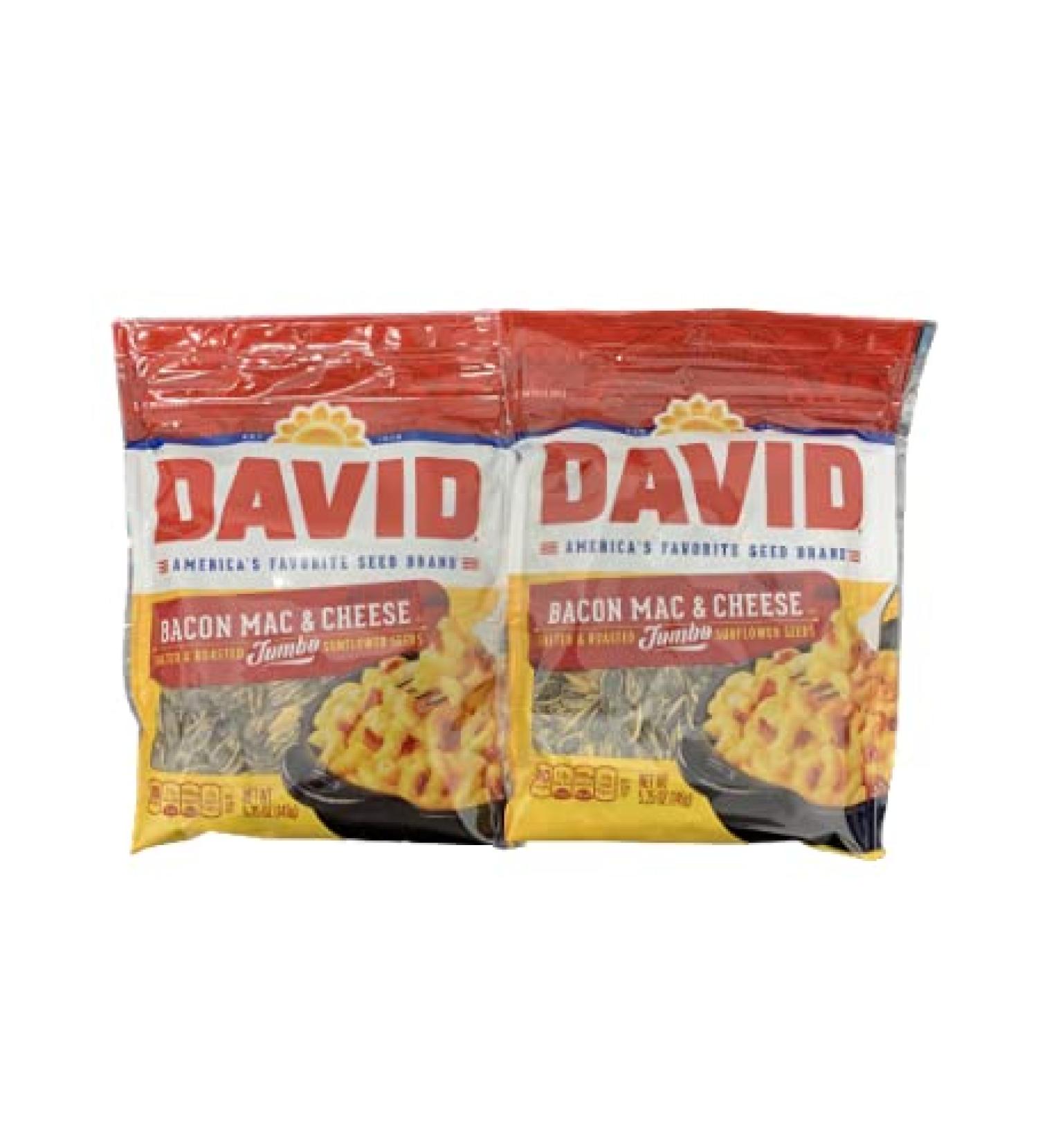 Conagra David's Jumbo Bacon Mac and Cheese Sunflower Seeds Bundle - 5.25 oz Bags | Keto Friendly - Buy Online on SooperMarket.com