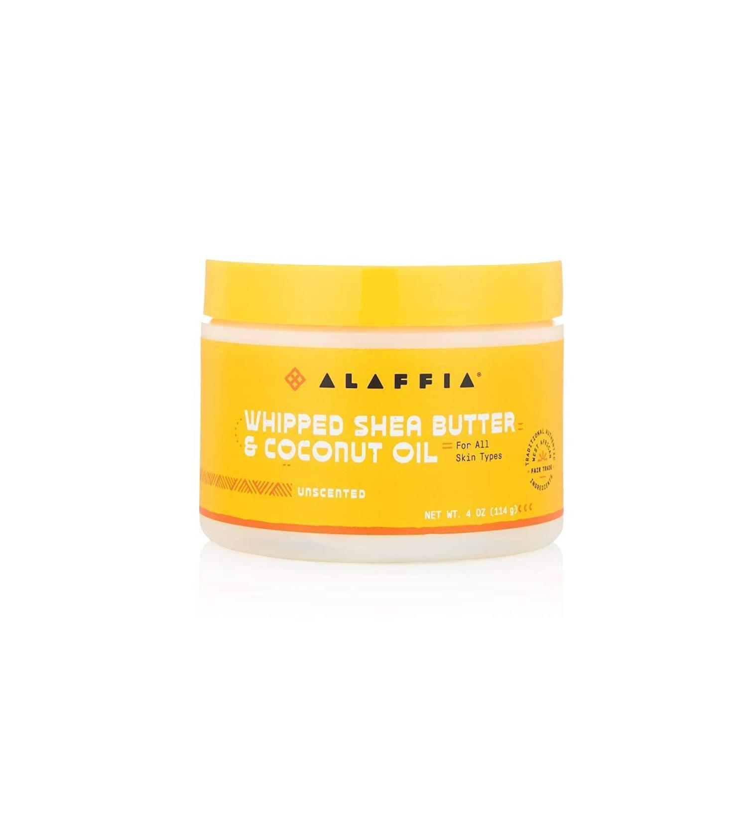 Alaffia Whipped Shea Butter & Coconut Oil - Nourishing Moisturizer for Skin & Hair, Unscented, 4 Oz - Buy Online on SooperMarket.com