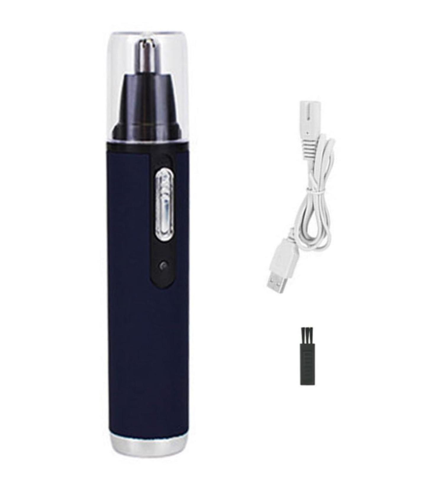 Shop Travel-Friendly Nose Hair Trimmer - Painless Electric Ear Hair Removal for Men | Blue Grooming Tool - Buy Online on SooperMarket.com