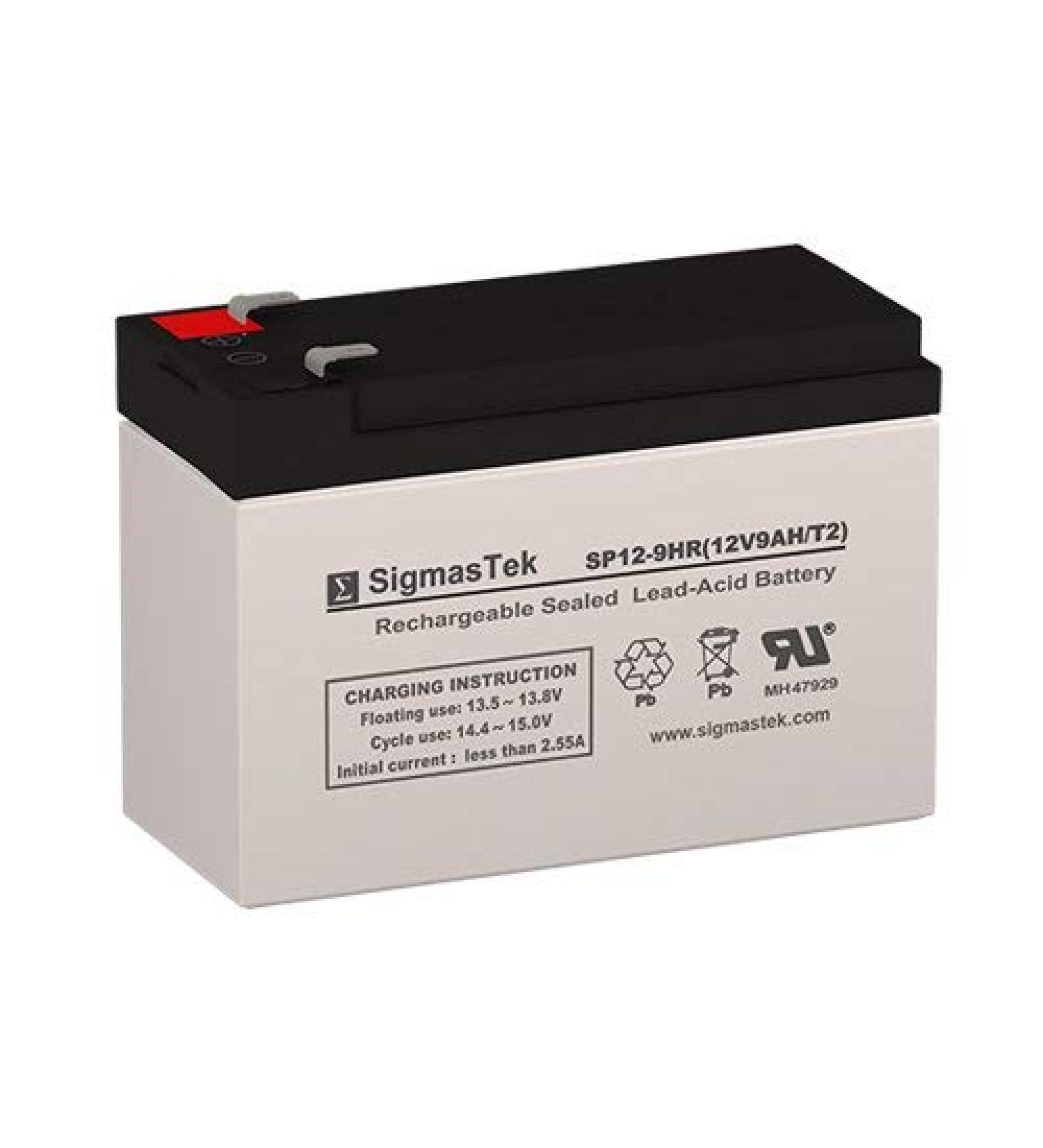 SigmasTek Power Kingdom PS8D-12-F2 Replacement Battery - 12 Volt 9 AH F2 Terminal