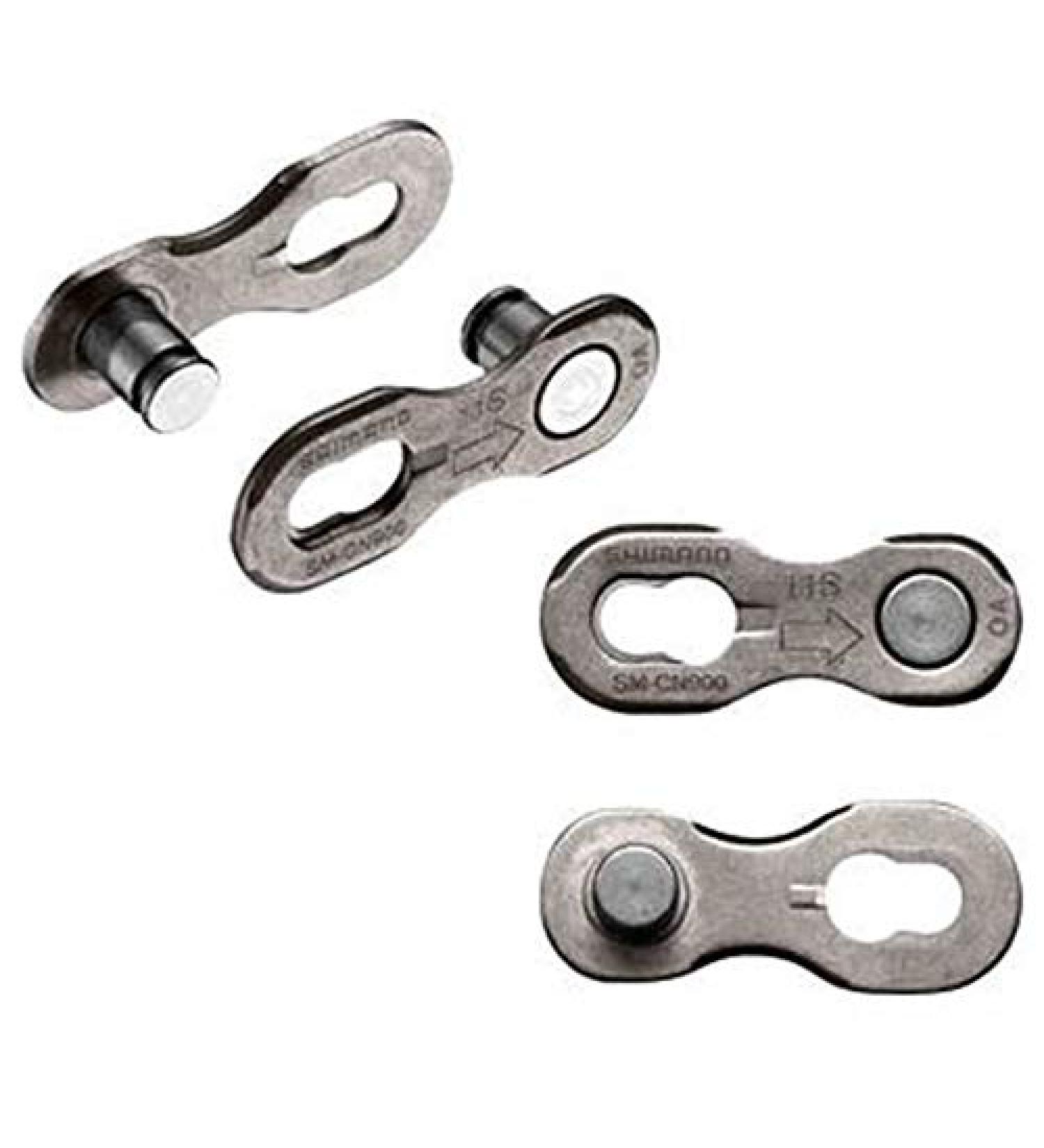 Shimano 11 Speed Quick-Link Connector SM-CN900 Silver 2 Pairs in Ziplock Bag