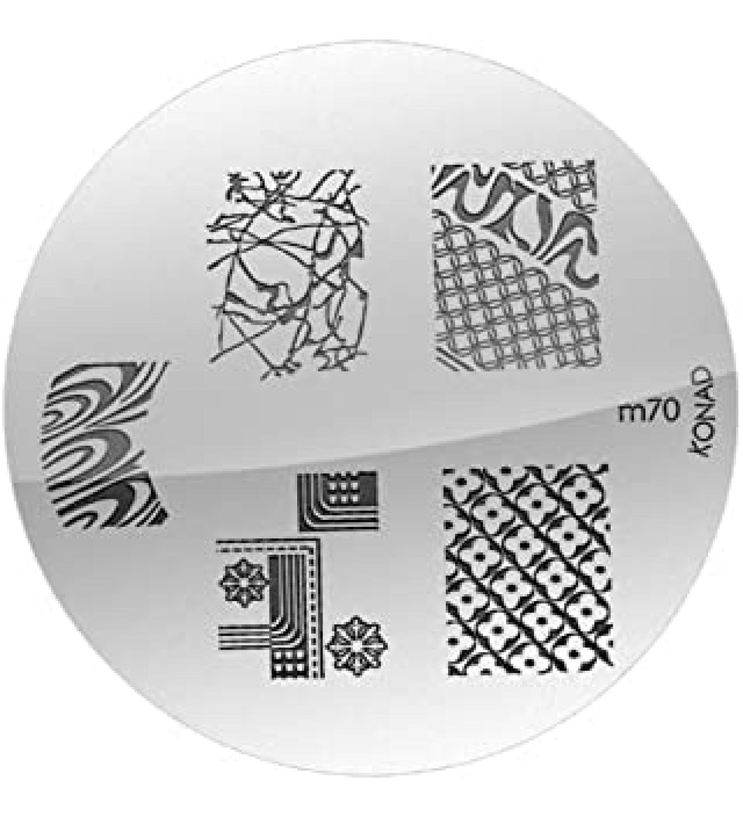 Konad stencil stamping stamping stencil M70