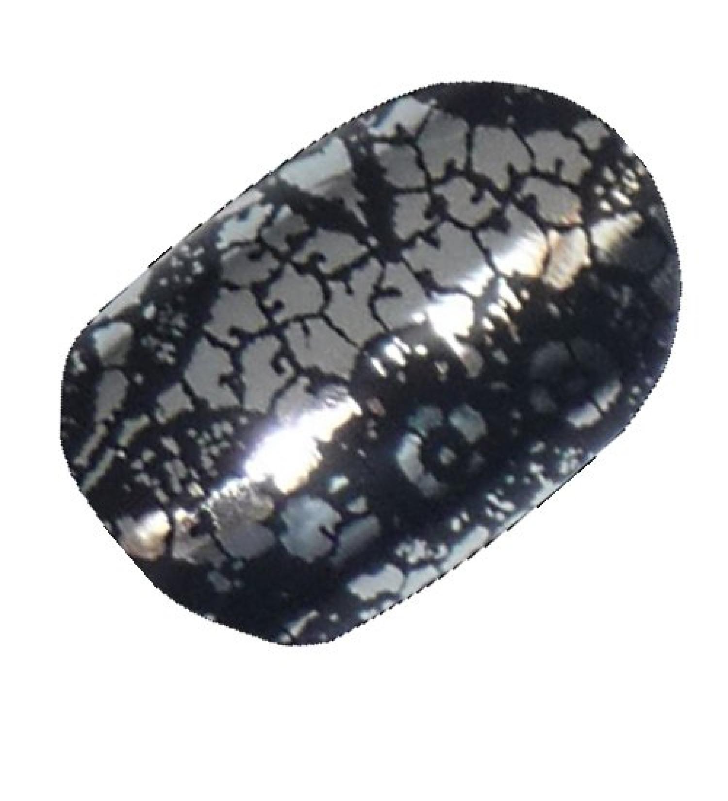 Chix Nails Nail Wraps Black Silver Lace Designer Fingers Toes Vinyl Foils