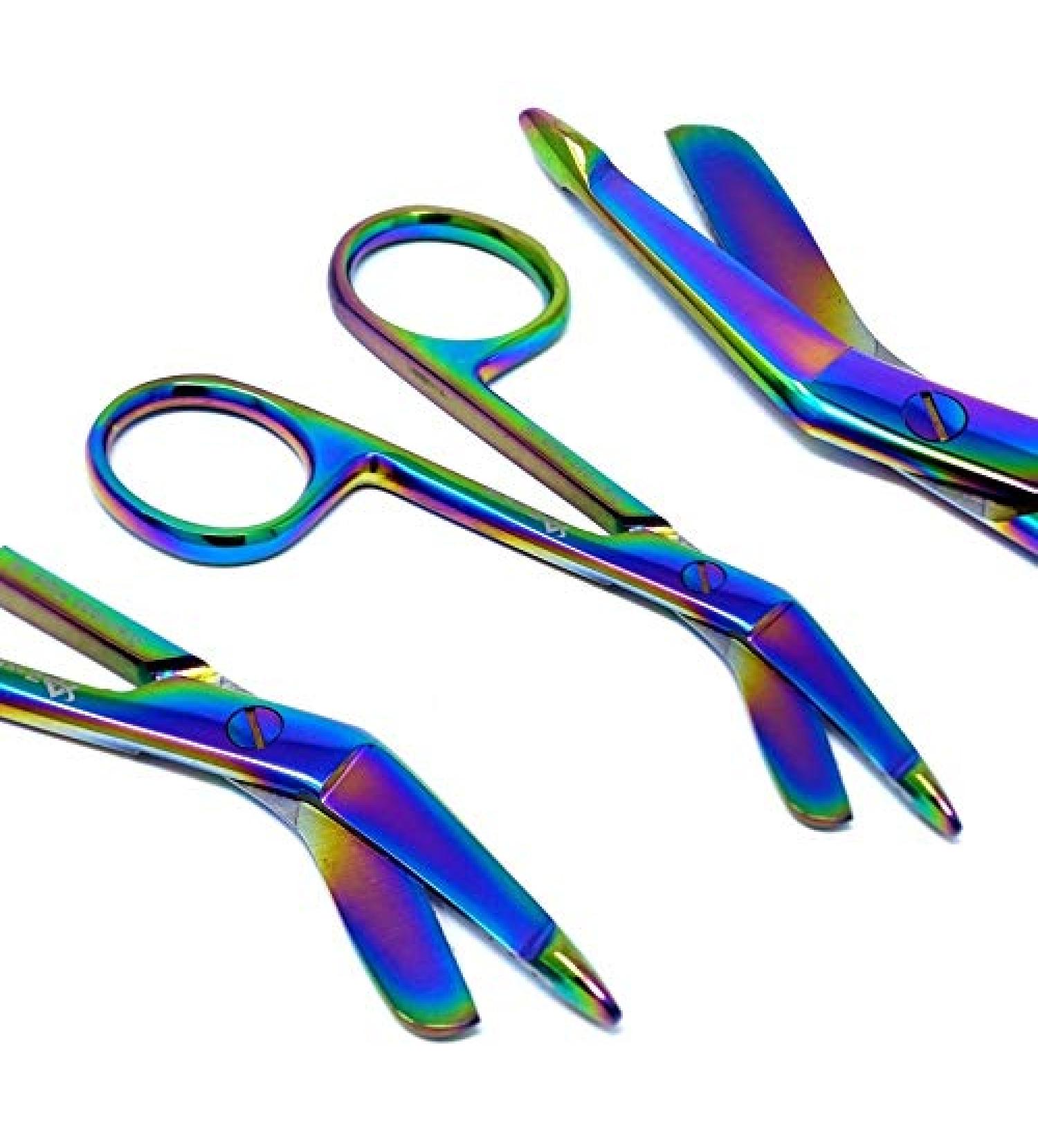 Multi Rainbow Color Bandage Scissors 3.5 (8.9cm) - Ideal for Medical and Nursing Use - Buy Online on SooperMarket.com