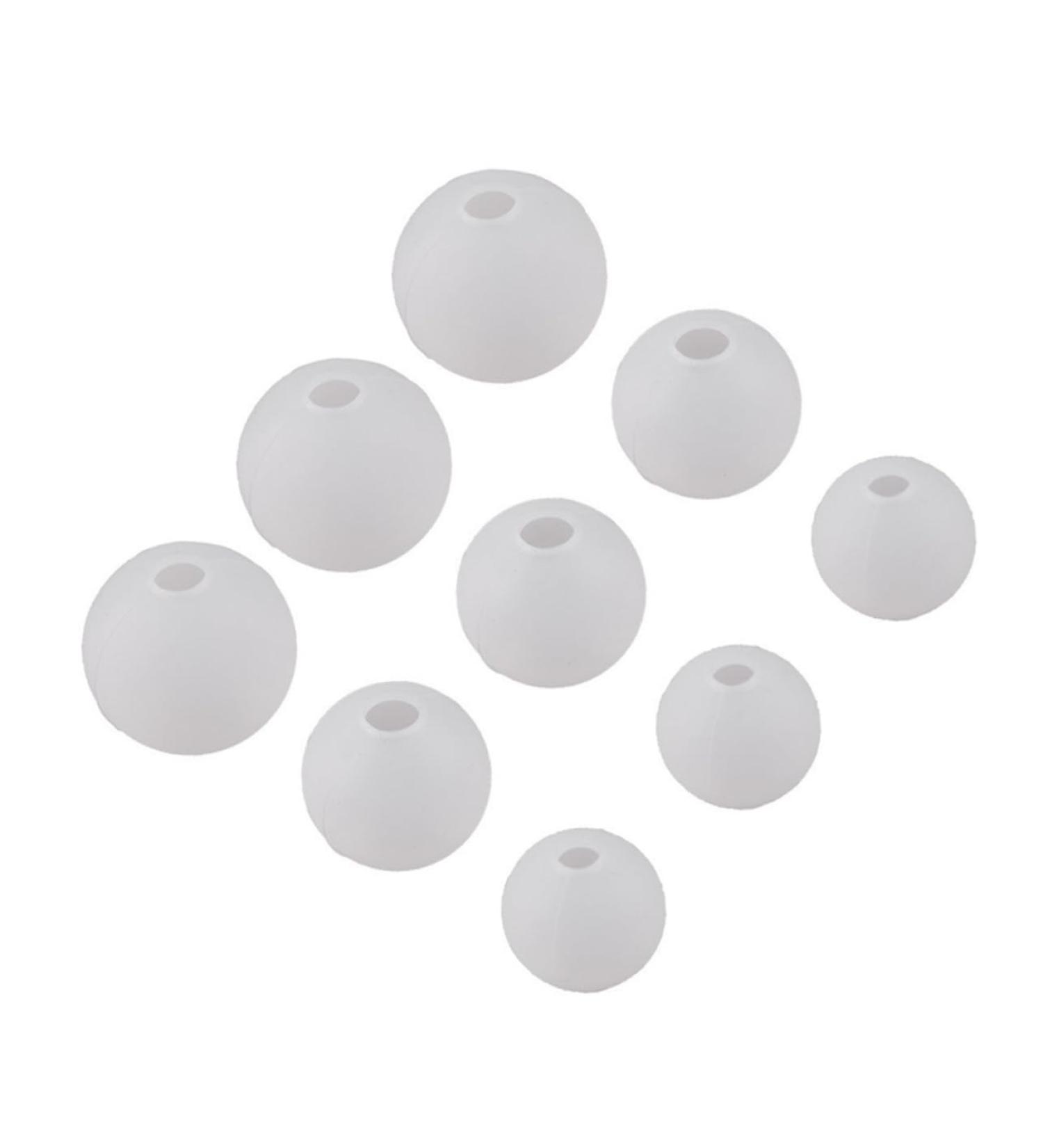 NUOBESTY 9pcs Resin Epoxy Candle Molds Mini Sphere Diy Silicone Mold Epoxy Resin Crystal Epoxy Bracelet Beads White 3.50X3.50X3.50CM - Buy Online on SooperMarket.com