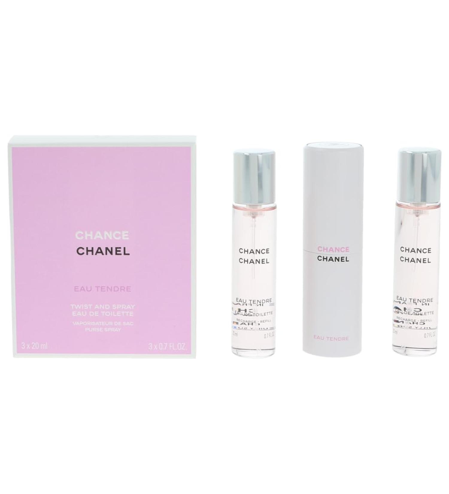 Chanel Chance Eau Tendre Twist & Spray Eau De Toilette 3x20ml/0.7oz Fruity Floral 0.7 Fl Oz (Pack of 3) - Buy Online on SooperMarket.com