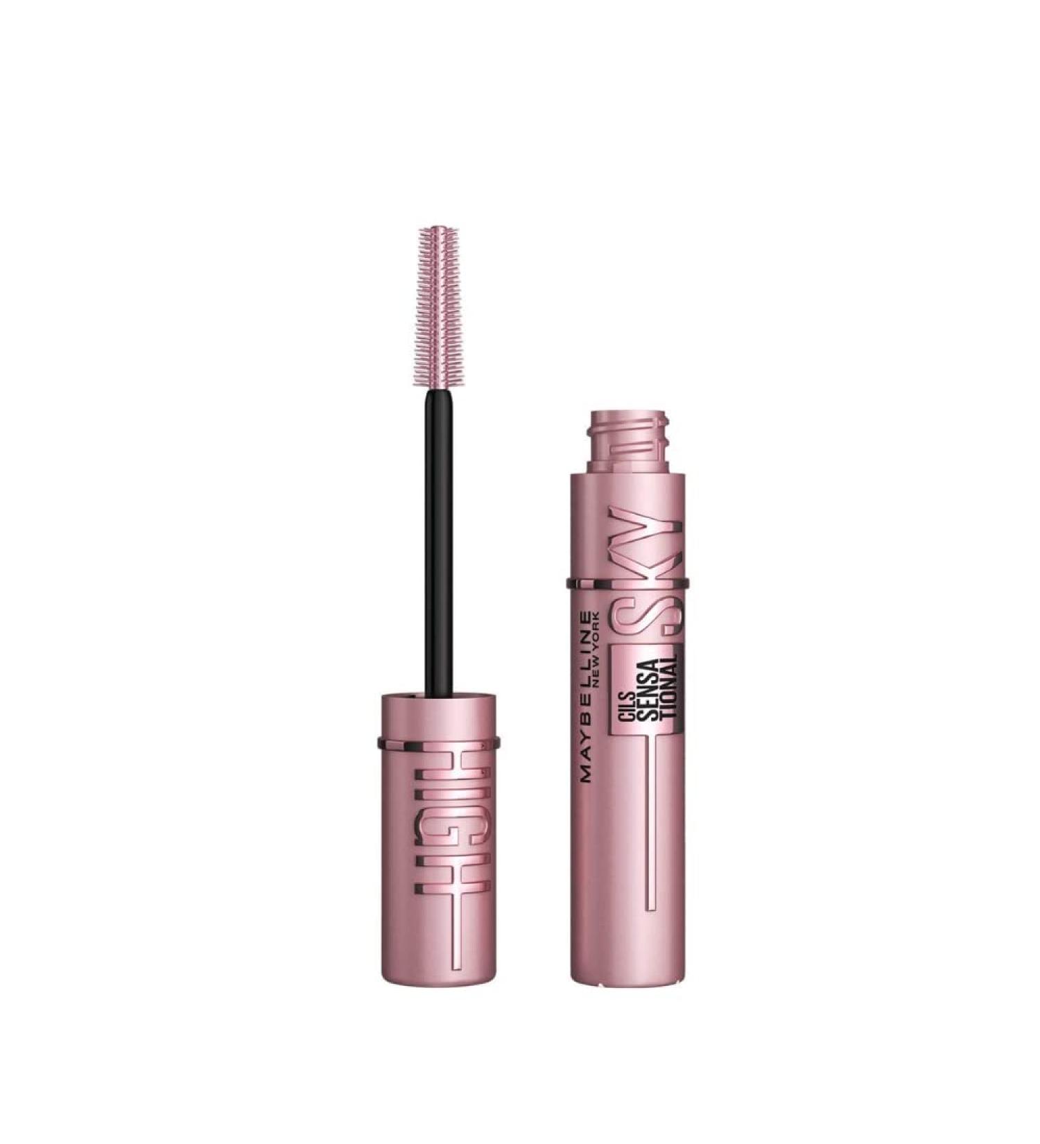 Maybelline New York Lash Sensational Sky High Mascara Volumising & Lengthening Mascara Washable Flake-Free Formula Infused with Bamboo Extract & Fibres 7 ml Shade: 01 Black - Buy Online on SooperMarket.com