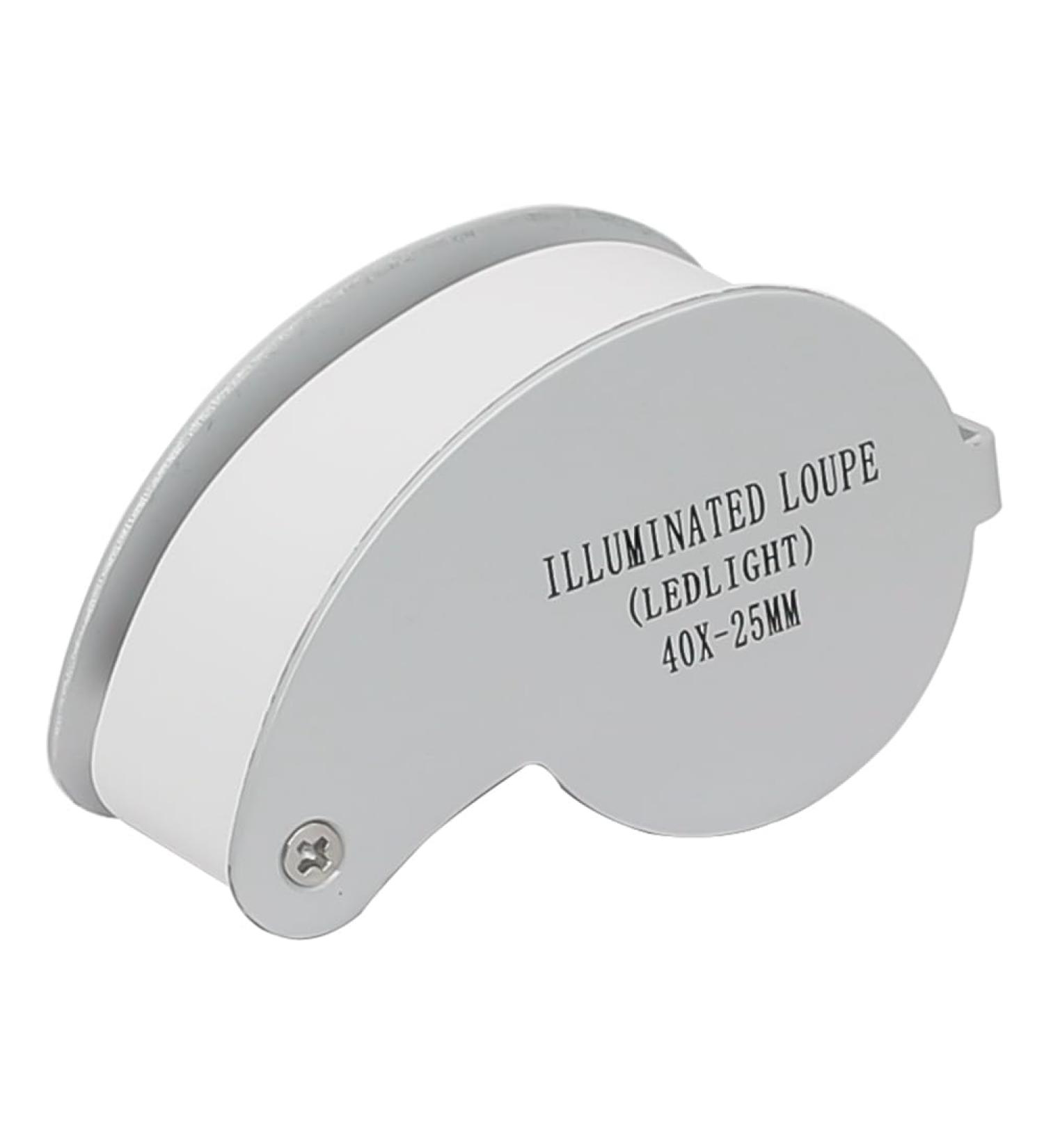 Tovmekdjn 40 Times Double LED Lamp Folding Magnifying Glass is Suitable for Jade Jewelry Collection and Appreciation Reusable Silver - Buy Online on SooperMarket.com