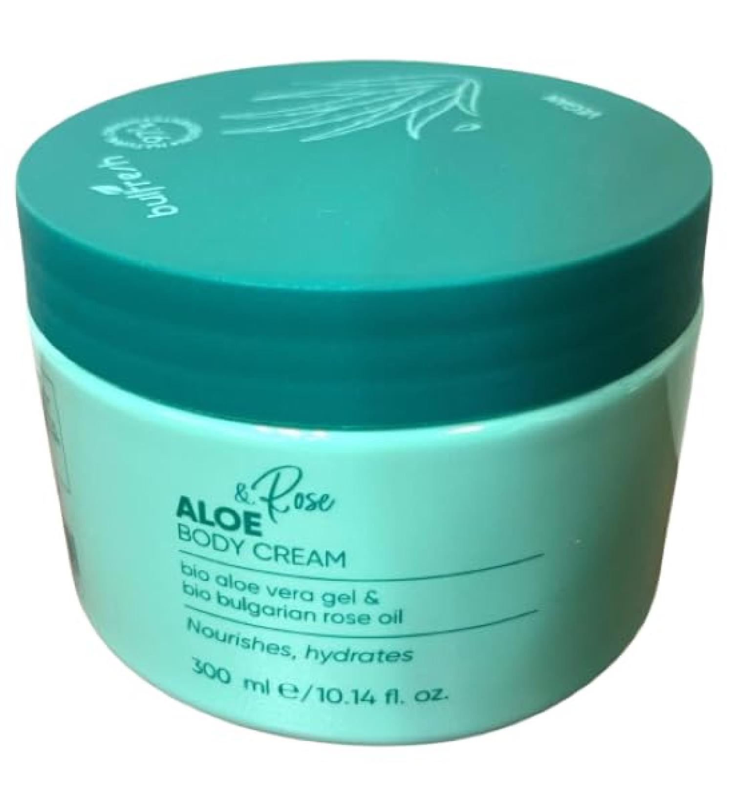 Bulfresh Aloe Vera and Rose Body Cream Vegan 300 ml