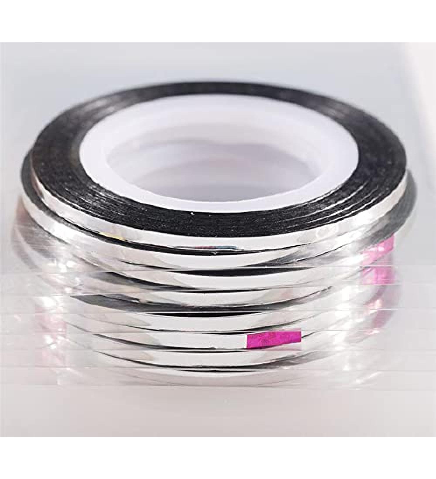 10 Rolls Glitter Nail Art Striping Tape Lines Width 2mm-Striping Tape for Nail Art-Nail Striping Tape Foil-Nail Striping Tape Thick-Nail Striping Tape with Dispenser-Self-Adhesive DIY Nail Art Tape - Buy Online on SooperMarket.com